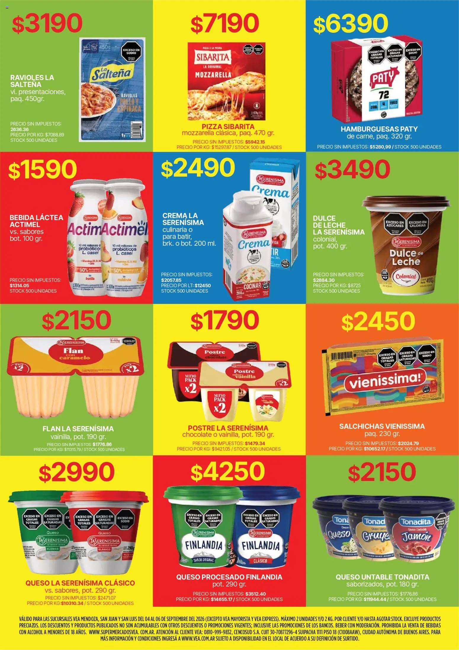 Vea - Fin de semana Destacados │ válido desde el 04/09/2026 | Página: 7 | Productos: Vainilla, Untable, Probióticos, Jamón