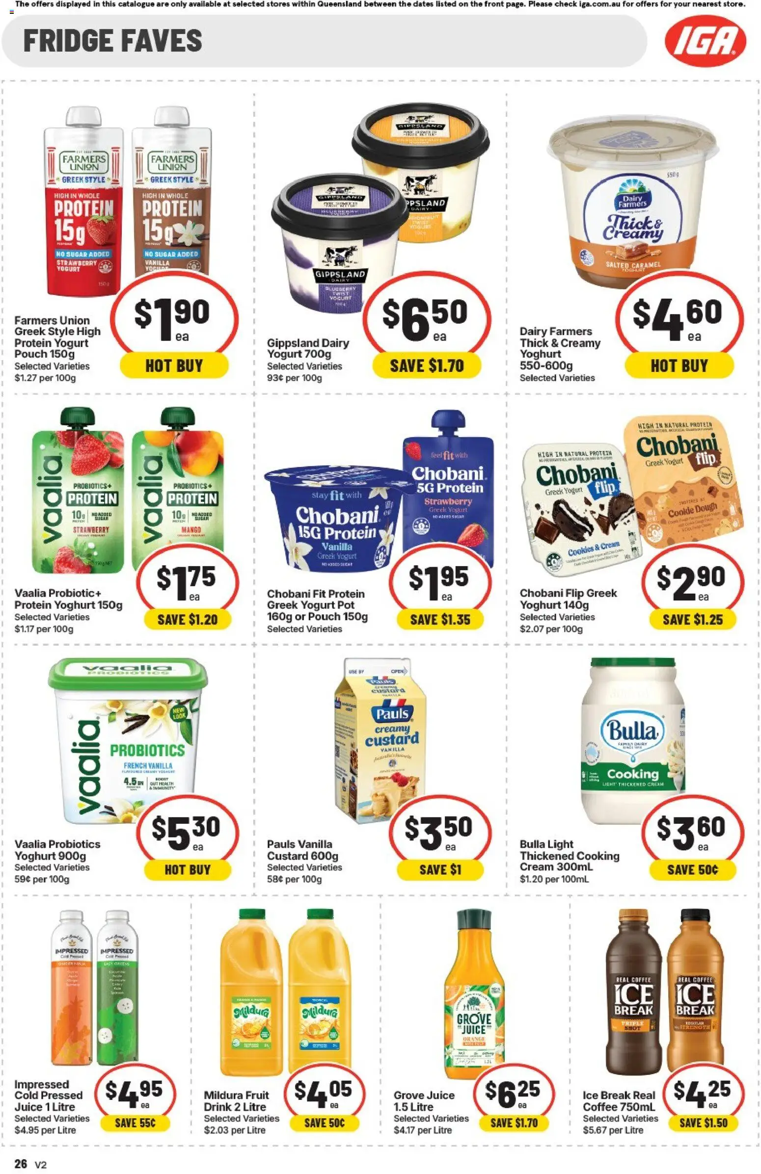 IGA catalogue - valid from 30/09/2026 | Page: 31 | Products: Protein yogurt, Mango, Dough, Cookies