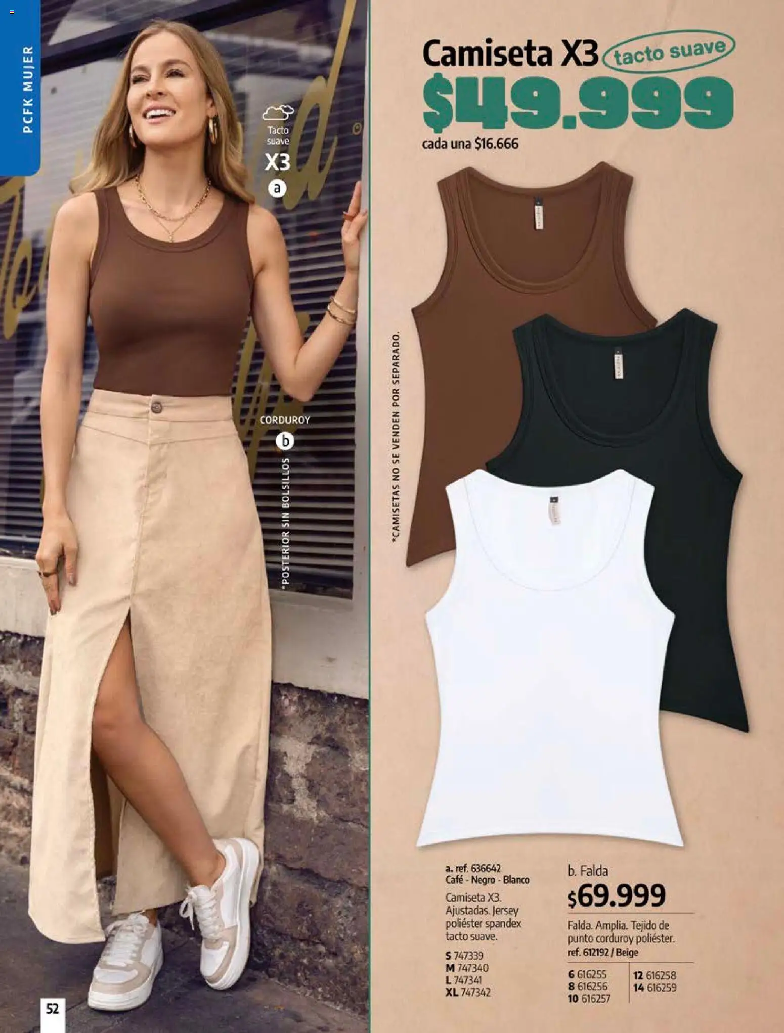 Pacifika revista - valida desde el 18/09/2026 | Página: 52 | Productos: Falda, Bolsillos, Camiseta, Café