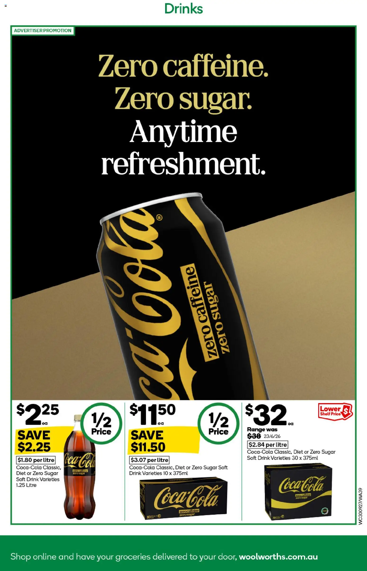 Woolworths catalogue - valid from 30/09/2026 | Page: 37 | Products: Shelf, Drinks, Coca Cola, Sugar