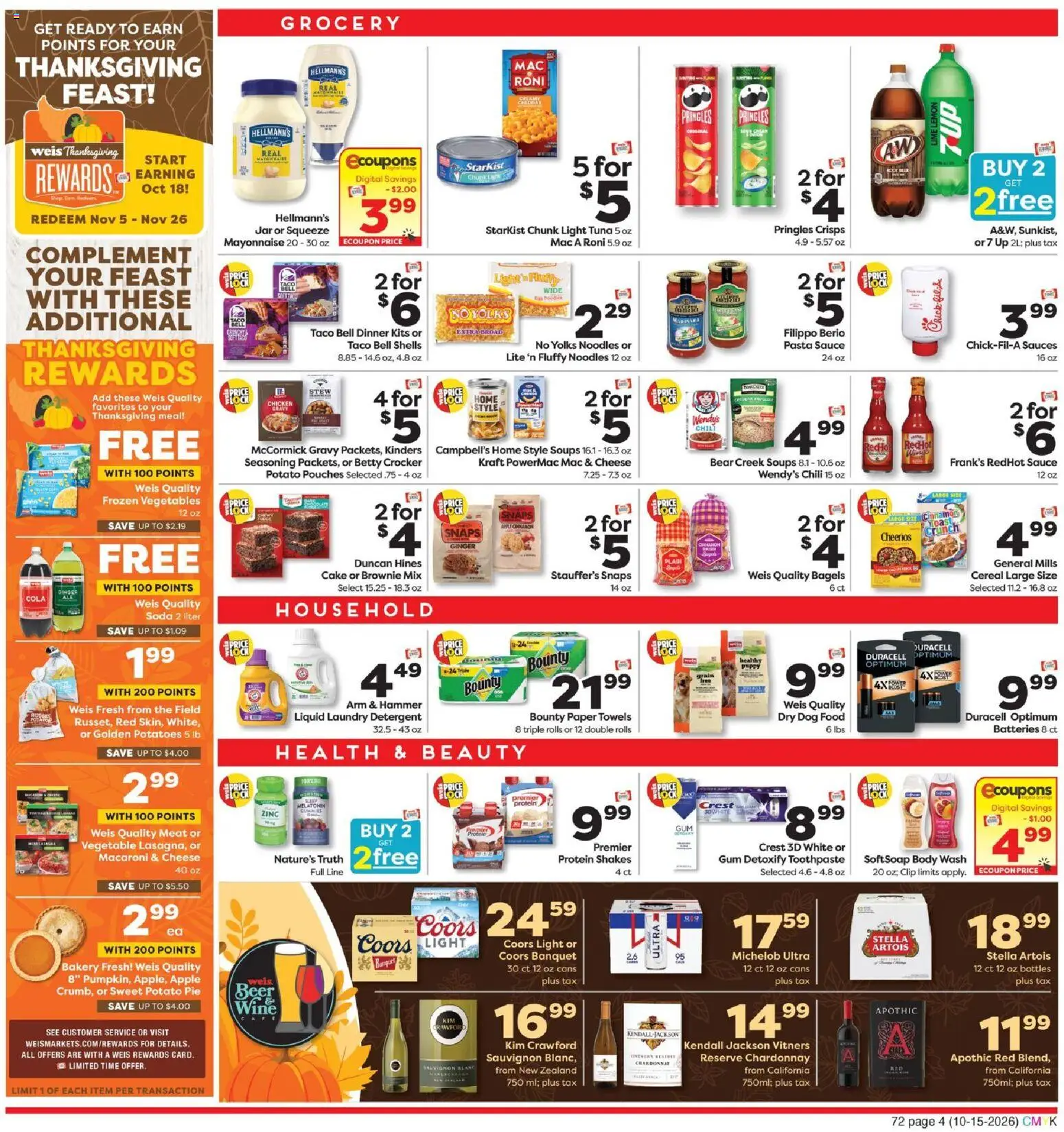 Weis Weekly Ad - valid from 10/15/2026 | Page: 4