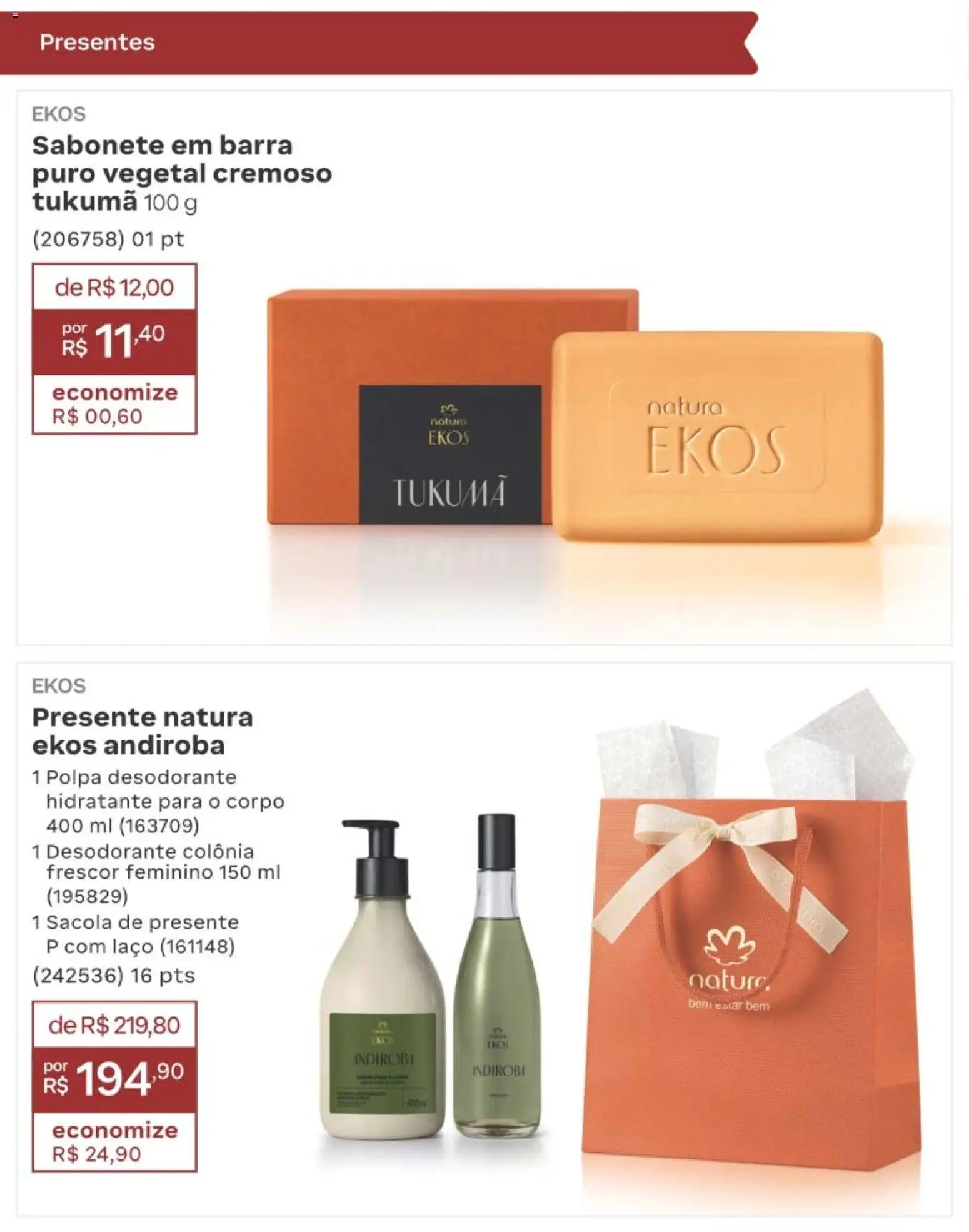 Natura Folheto - válido de 10/08/2026 | Página: 256 | Produtos: Desodorante, Sabonete