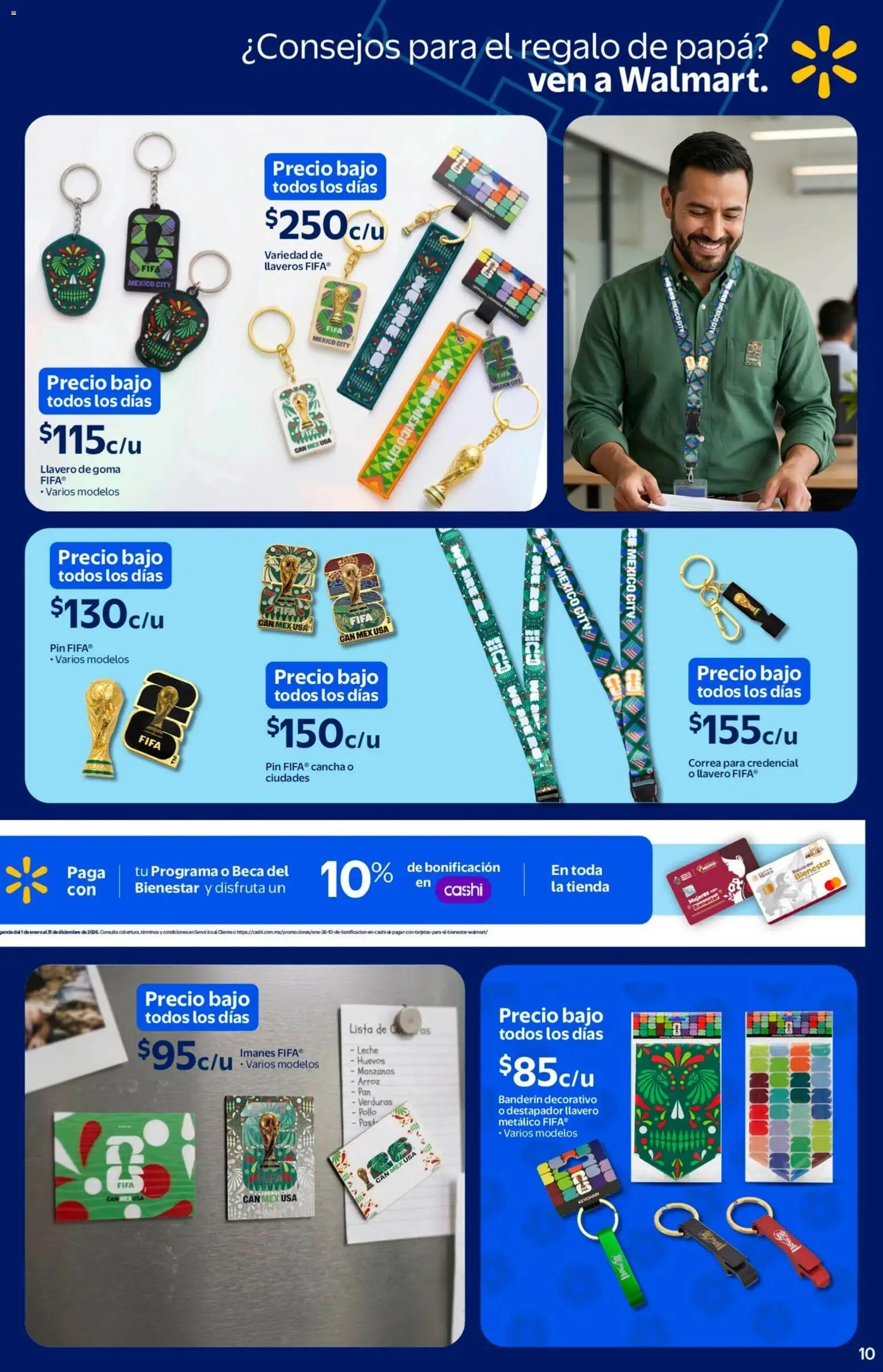 Nuevas ofertas de Walmart válidas en toda la República Mexicana desde el 11.05.2026. ¡Encuentra las mejores ofertas en  Walmart folleto El mejor doblete para papá! | Página: 10 | Productos: Leche, Manzanas, Arroz, Banco