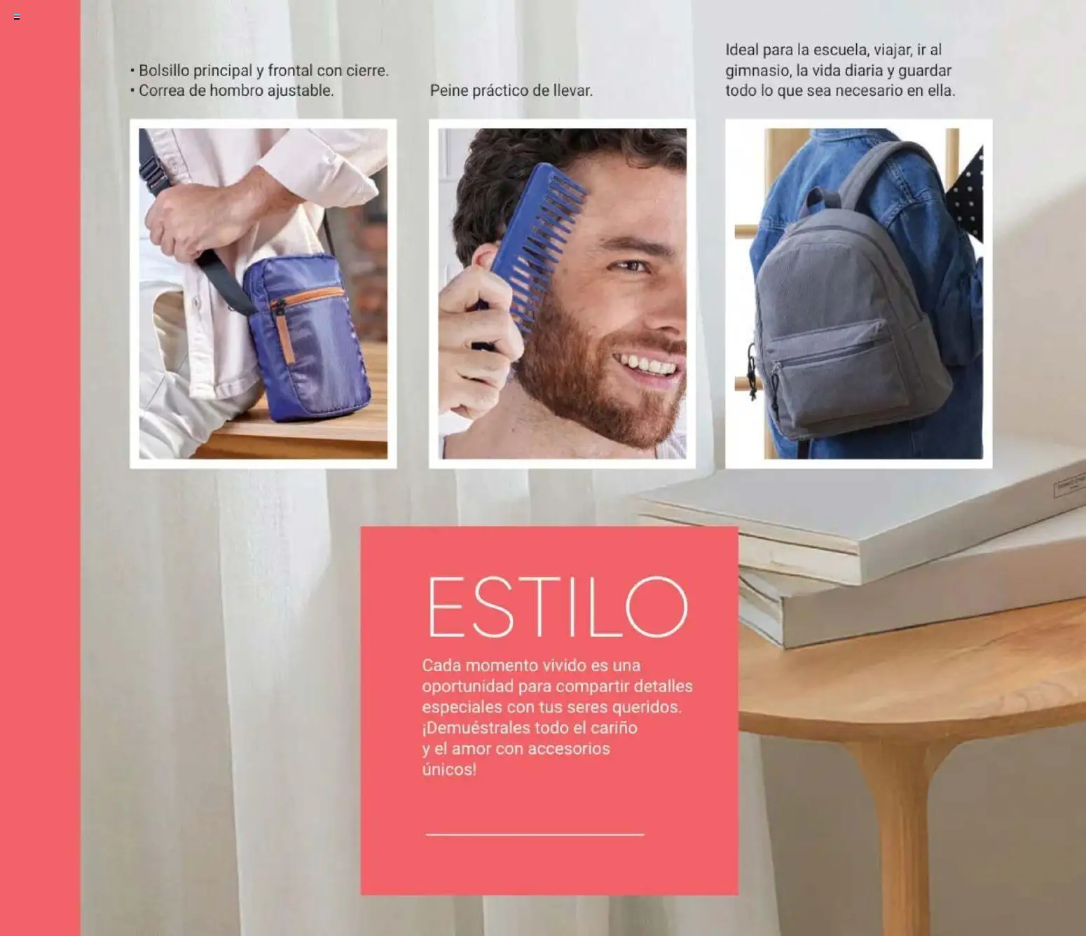 Nuevas ofertas de AVON válidas en toda la República Mexicana desde el 24.04.2026. ¡Encuentra las mejores ofertas en AVON Casa & Estilo 7 2026! | Página: 96 | Productos: Bolso, Mochila, Peine