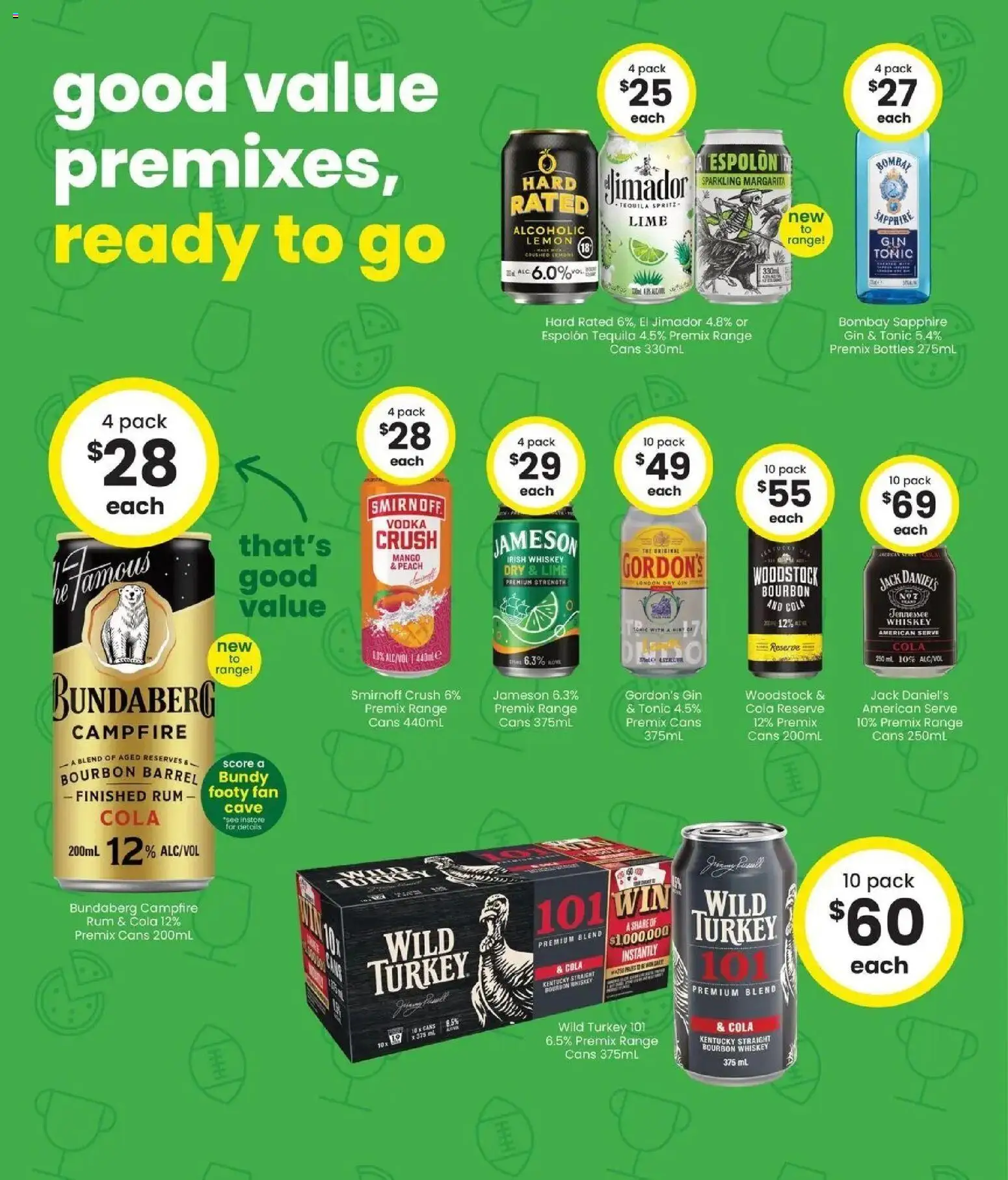 The Bottle-O - Good value booze for good value fans 14/09 - 14/09/2026 > weekly / monthly specials | Page: 4 | Products: Whiskey, Turkey, Lime, Jack Daniel’s