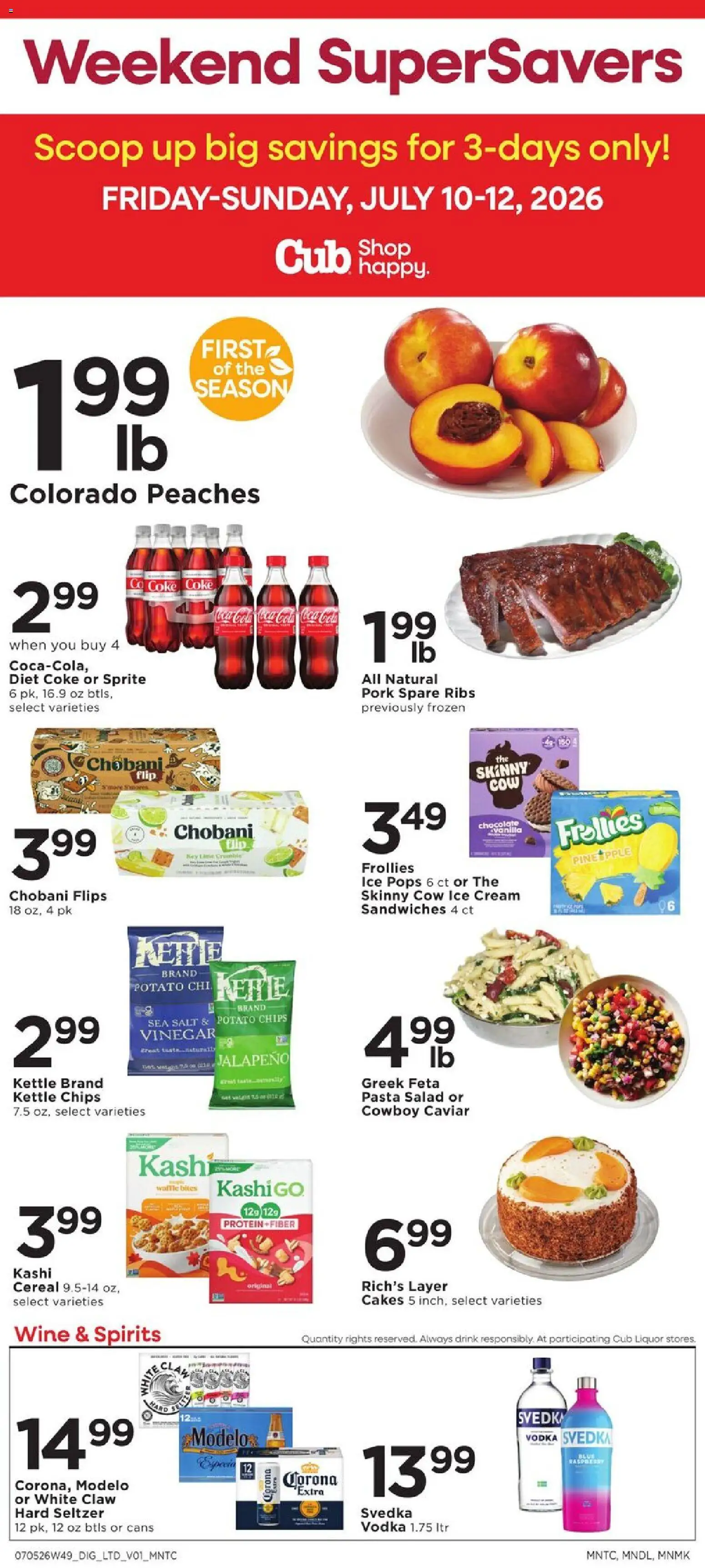 Cub Foods Weekly Ad - valid from 07/05/2026 | Page: 5 | Products: Vinegar, Chocolate, Pasta, Salt
