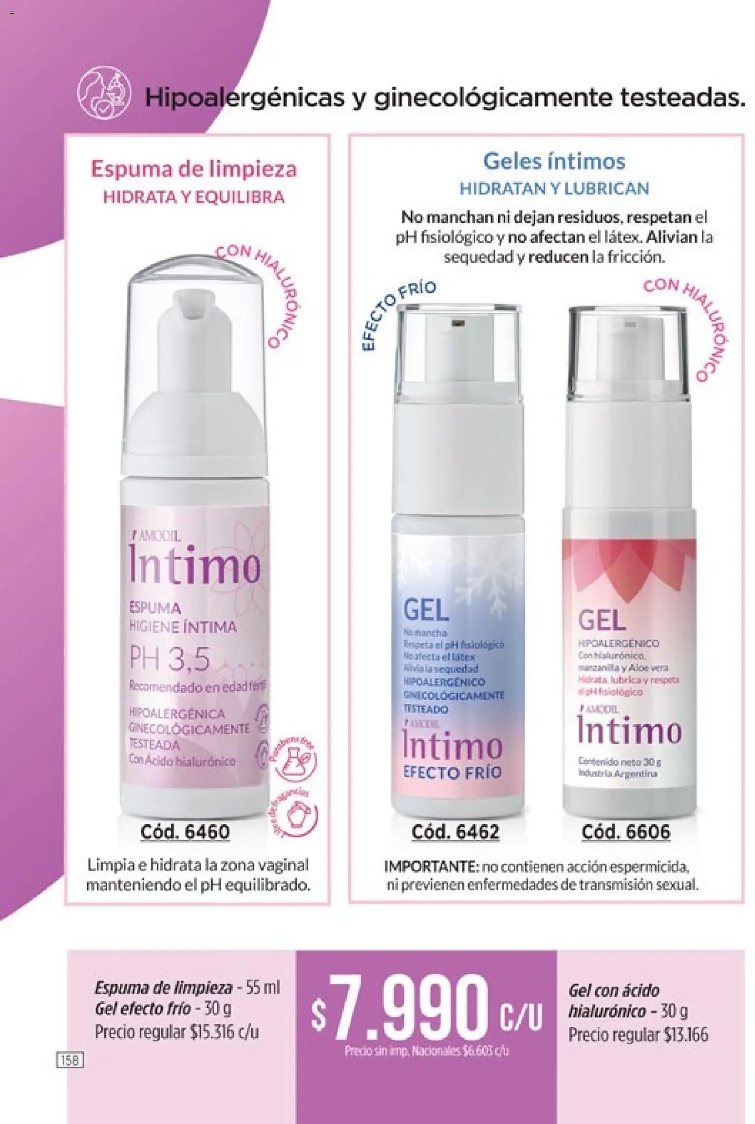 Catálogo Amodil Campaña 16 │ válido desde el 19/09/2026 | Página: 158 | Productos: Higiene íntima, Espuma, Aloe Vera