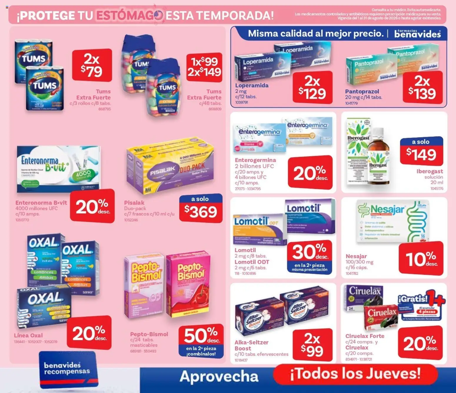 Nuevas ofertas de Farmacia Benavides válidas en toda la República Mexicana desde el 01/08/2026. ¡Encuentra las mejores ofertas en Farmacia Benavides catálogo! | Página: 4