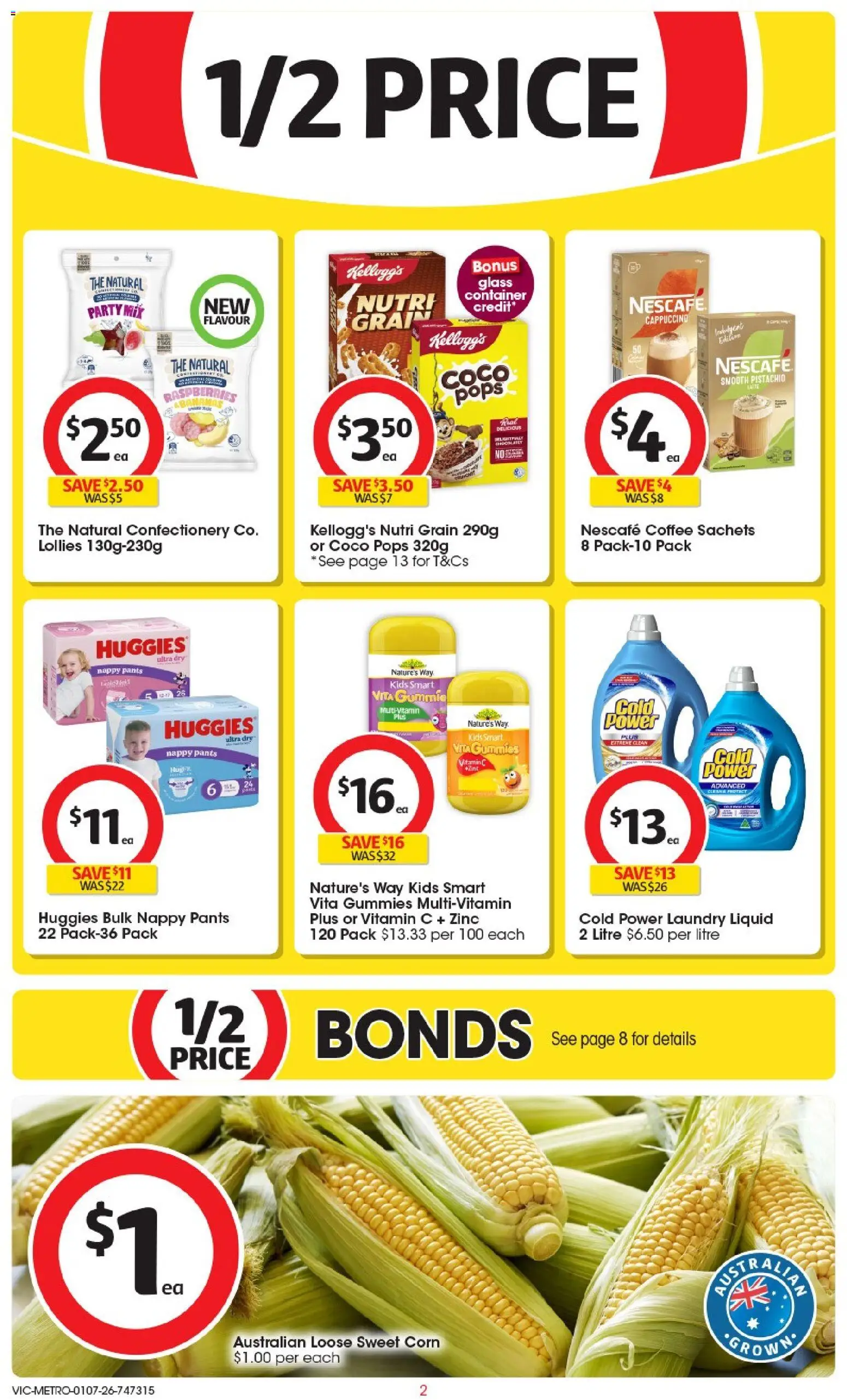 Coles catalogue - valid from 01/07/2026 | Page: 2 | Products: Pants, Nescafe, Vitamin, Zinc