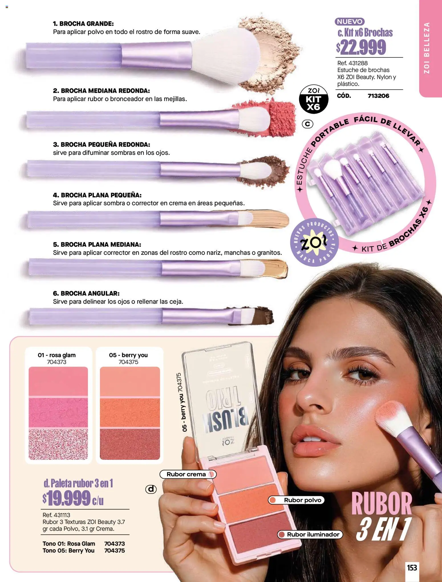 Carmel revista - valida desde el 01/07/2026 | Página: 153 | Productos: Crema, Rubor, Polvo, Corrector