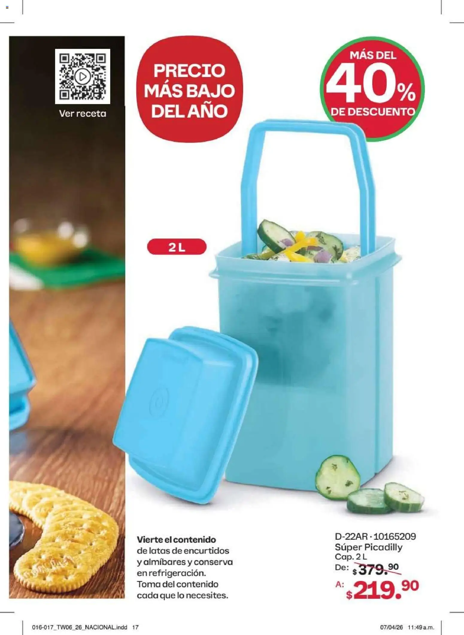 Nuevas ofertas de Tupperware válidas en toda la República Mexicana desde el 18/05/2026. ¡Encuentra las mejores ofertas en Tupperware catálogo! | Página: 17