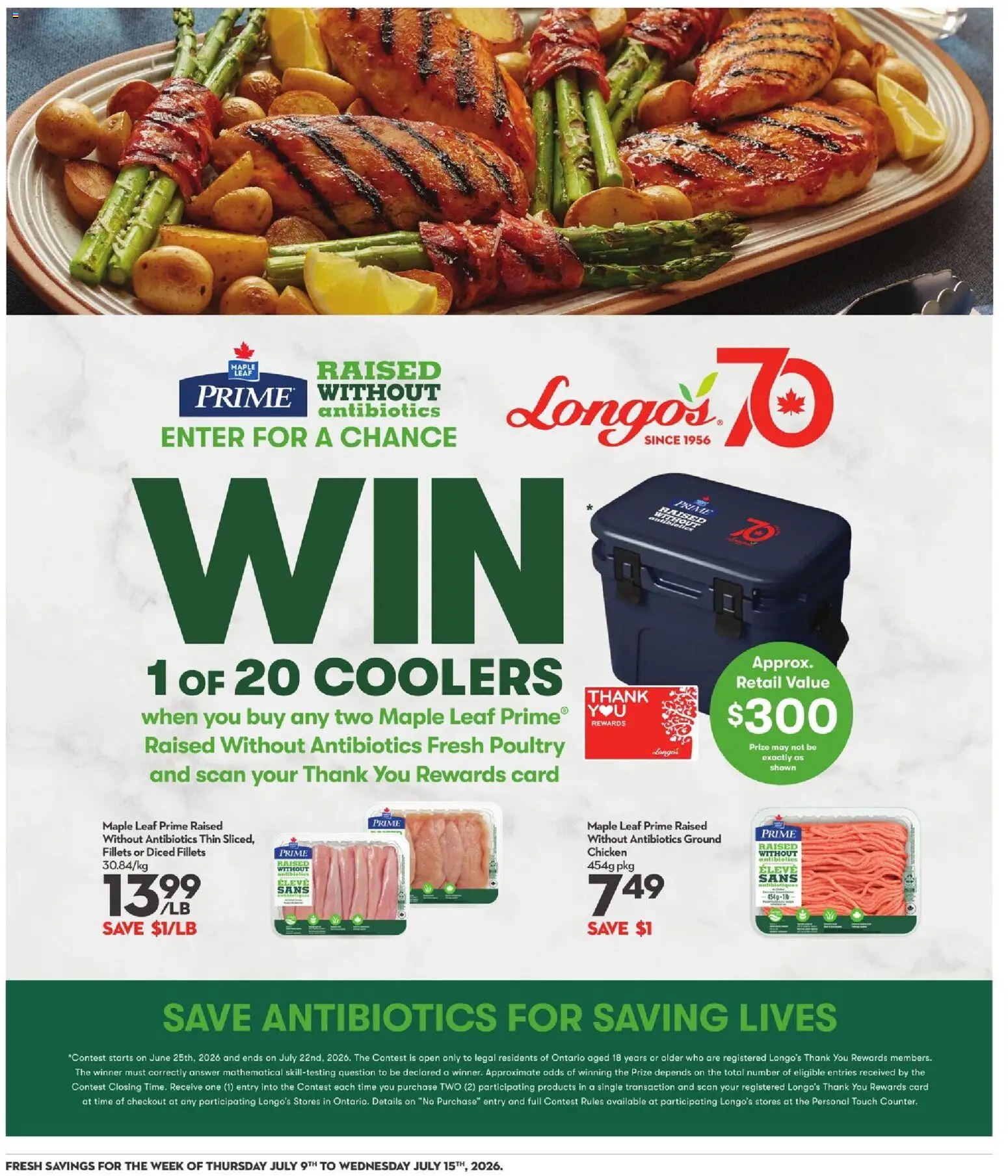 Longo's flyer valid from Jul 9, 2026 | Page: 11 | Products: Chicken