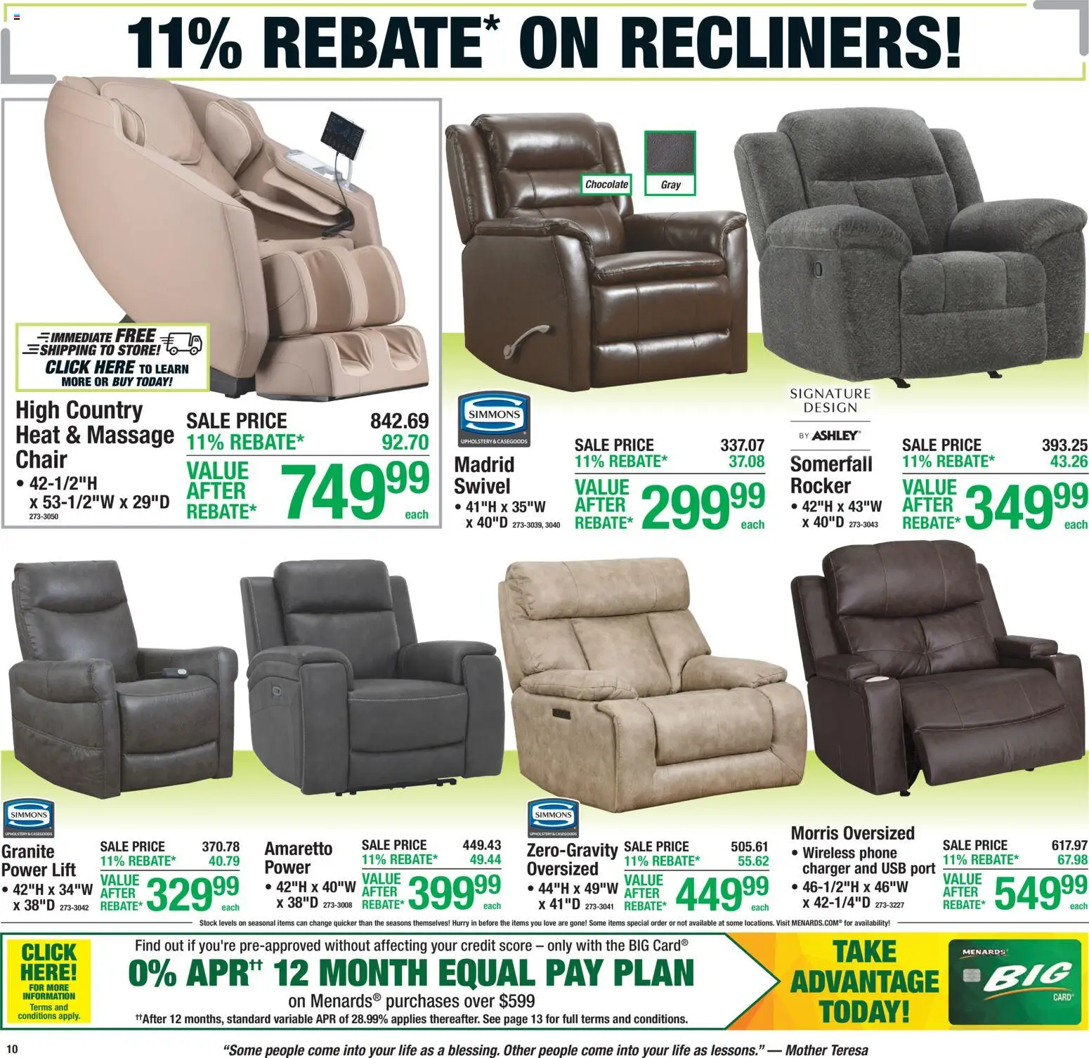 Menards Weekly Ad - valid from 08/13/2026 | Page: 13 | Products: Swivel, Chocolate, Phone, Charger