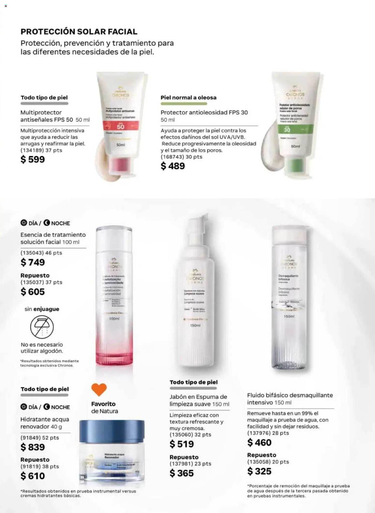 Nuevas ofertas de Natura válidas en toda la República Mexicana desde el 10/07/2026. ¡Encuentra las mejores ofertas en Natura campaña 11 2026! | Página: 79 | Productos: Desmaquillante, Espuma, Maquillaje, Jabón