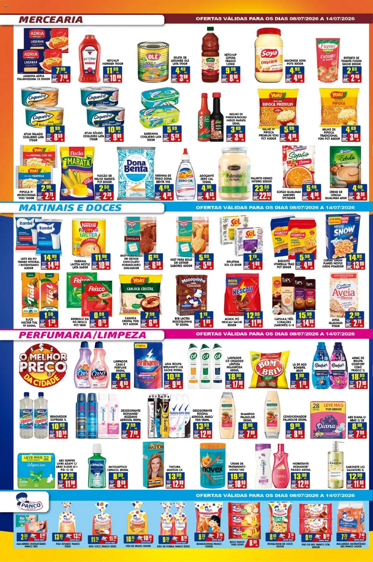 Higa's Supermercado Folheto - válido de 08/07/2026 | Página: 2 | Produtos: Biscoito, Desodorante, Adoçante, Creme