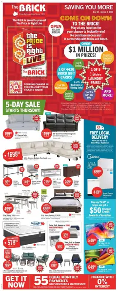 Preview of The Brick weekly flyer / circulaire from shop The Brick valid from Jul 30, 2026