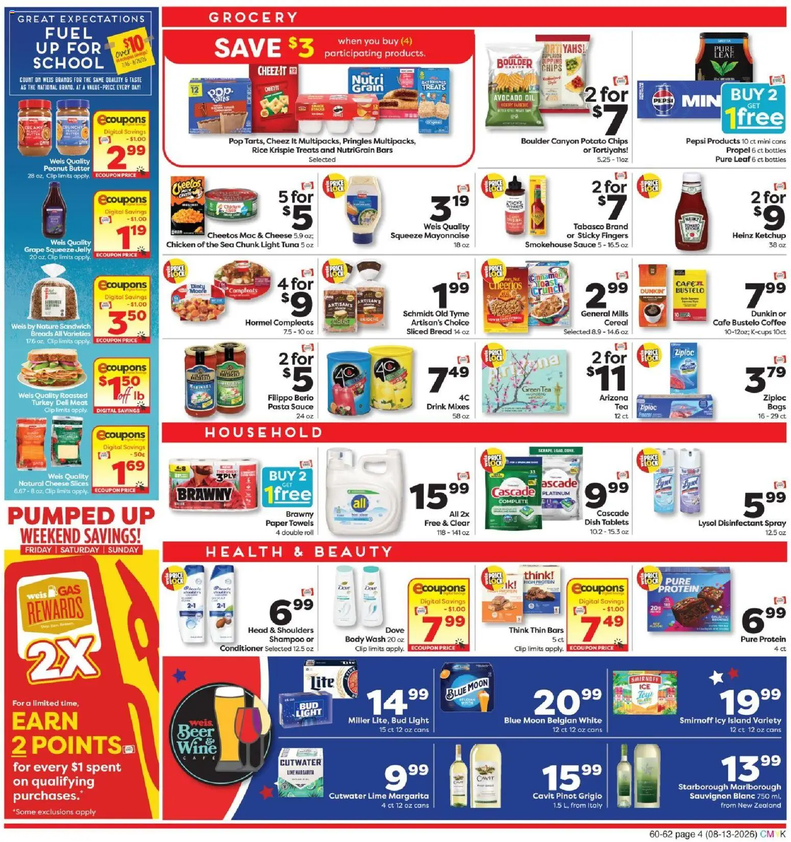 Weis Weekly Circular - PA - valid from 08/13/2026 | Page: 7 | Products: Clip, Rice, Cereal, Paper towels