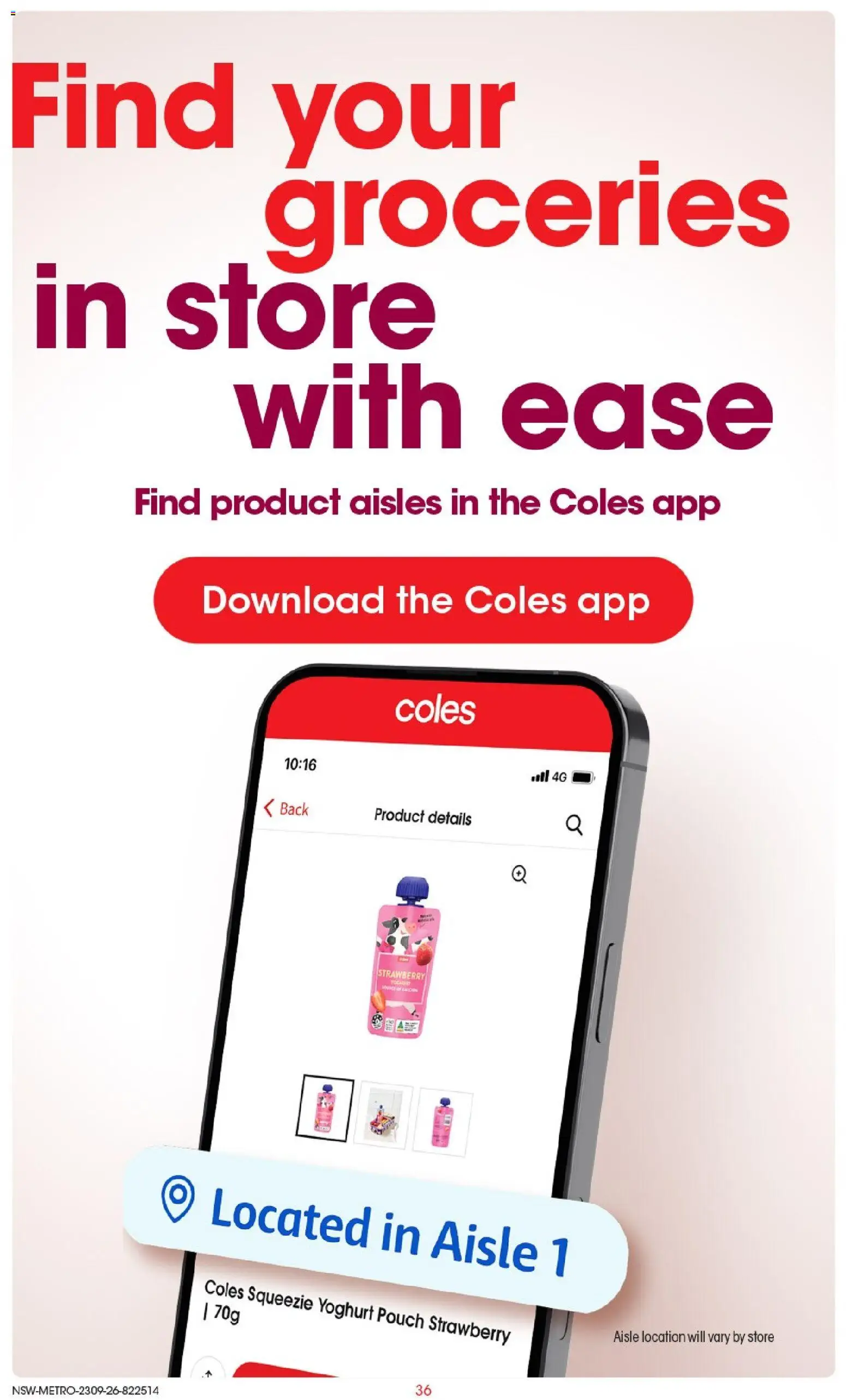 Coles catalogue - valid from 23/09/2026 | Page: 36 | Products: Ingredients, Fish, Ben & Jerry’s ice cream, Fish fingers