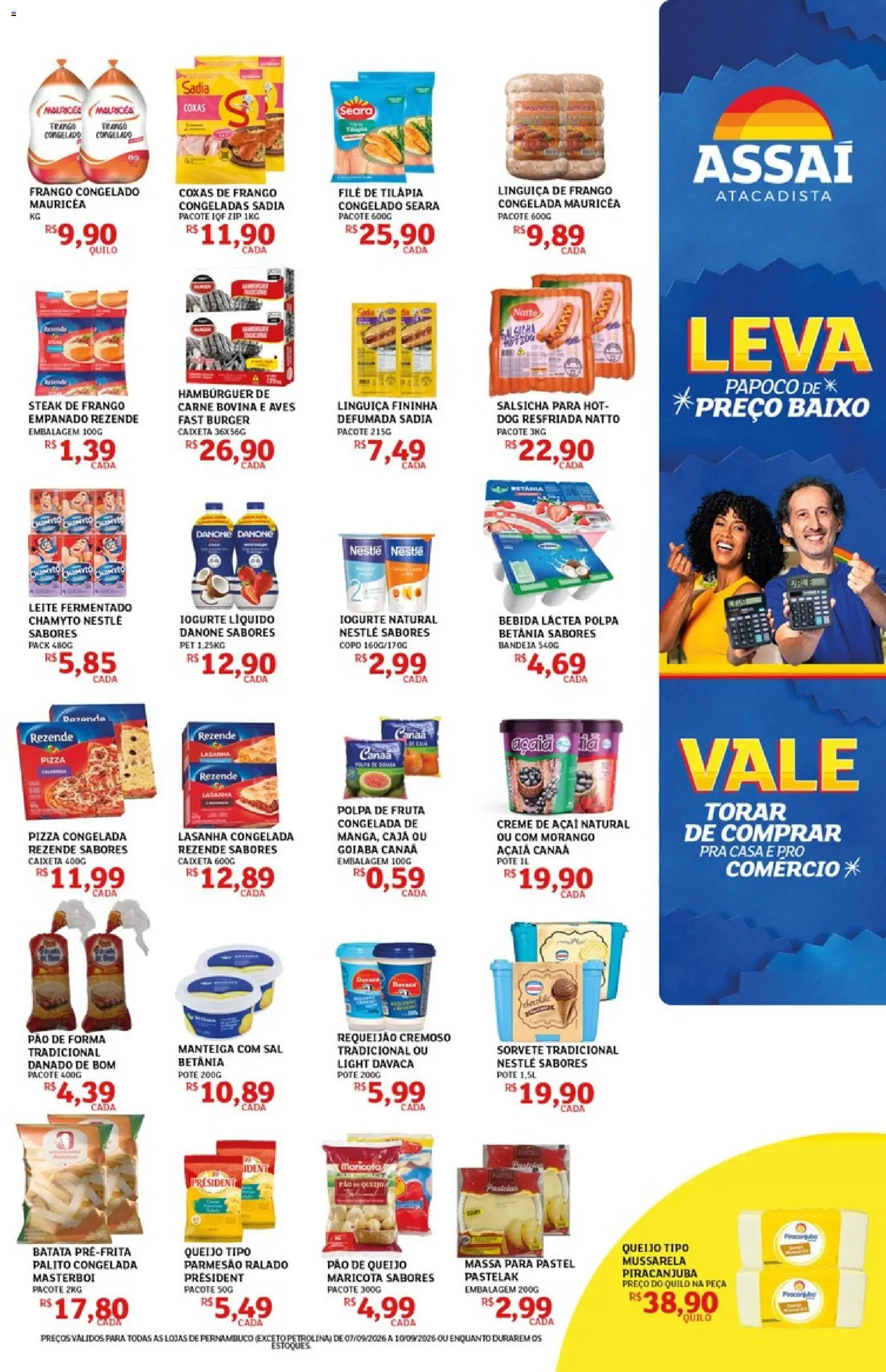 Assaí Atacadista Folheto - válido de 07/09/2026 | Página: 3 | Produtos: Steak, Queijo, Pão, Iogurte natural