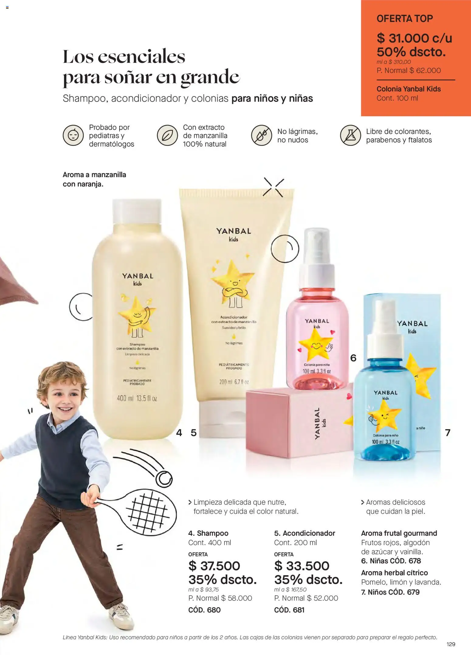 Yanbal revista - valida desde el 18/07/2026 | Página: 129 | Productos: Algodón, Azucar, Limón, Acondicionador