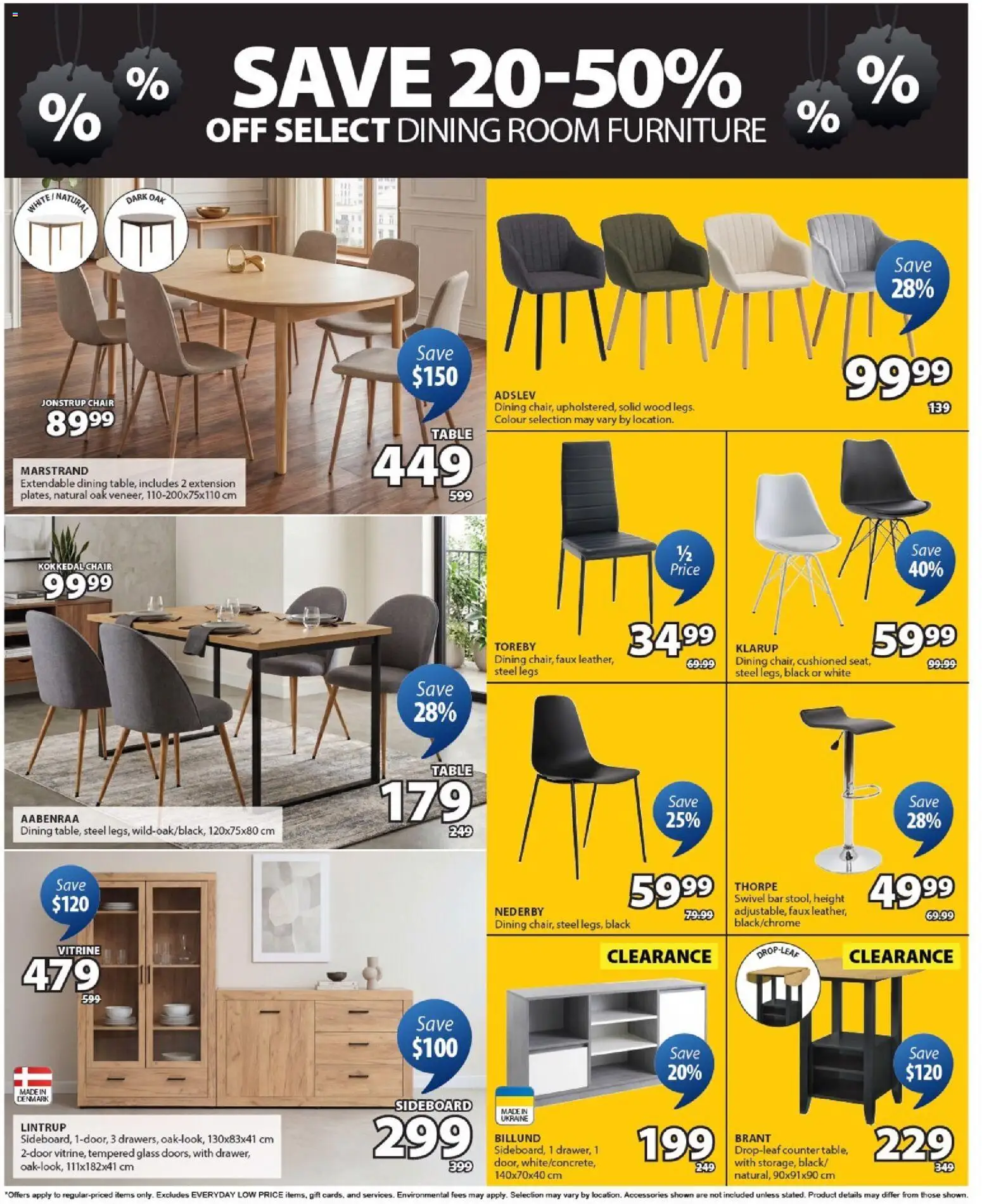 JYSK flyer valid from Jul 16, 2026 | Page: 9 | Products: Table, Chair, Sideboard