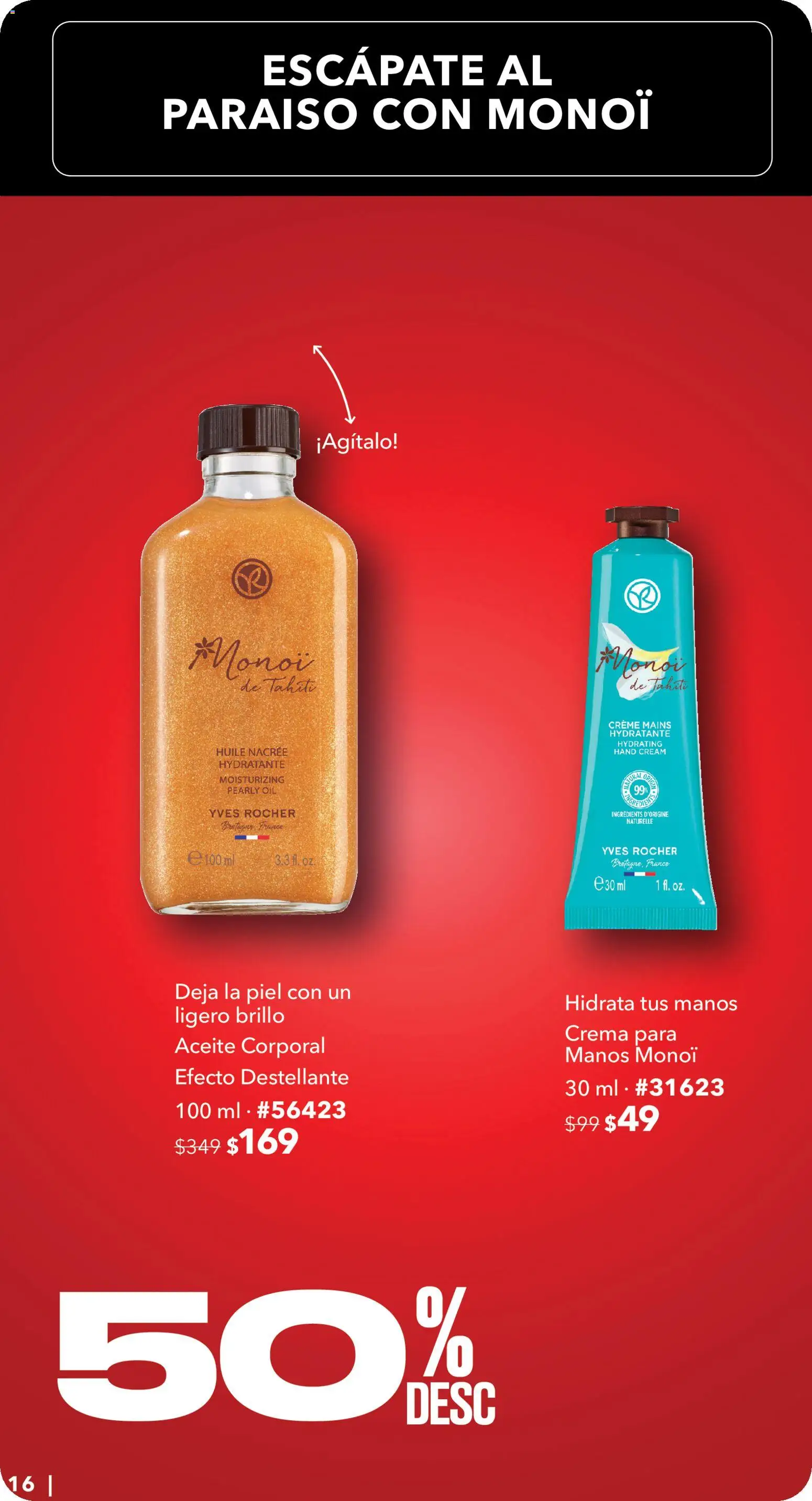 Nuevas ofertas de Yves Rocher válidas en toda la República Mexicana desde el 25.05.2026. ¡Encuentra las mejores ofertas en Yves Rocher Hot Sale! | Página: 16 | Productos: Crema, Brillo, Aceite