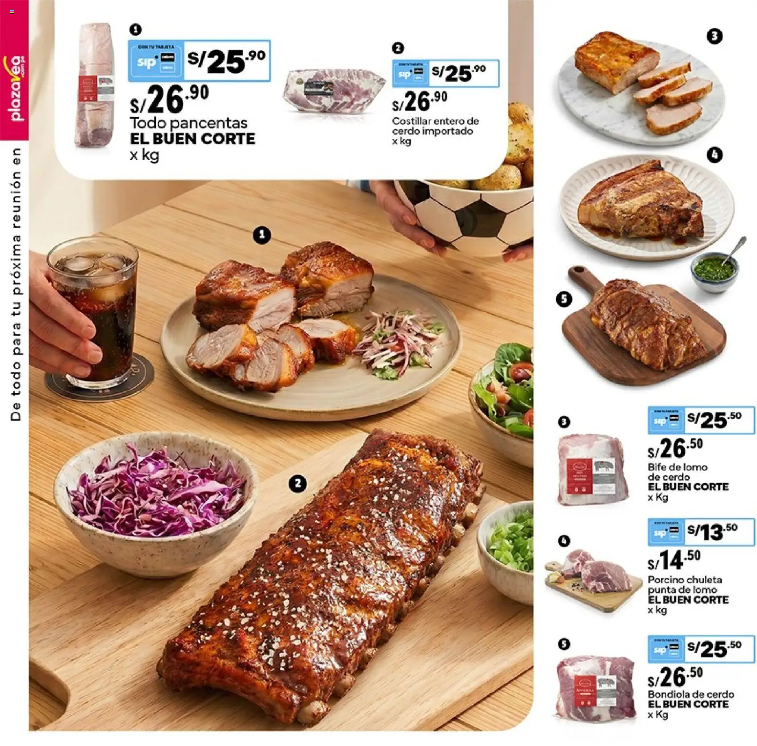 Catálogo Plaza Vea válido desde 12.06.2026 | Página: 6 | Productos: Cerdo