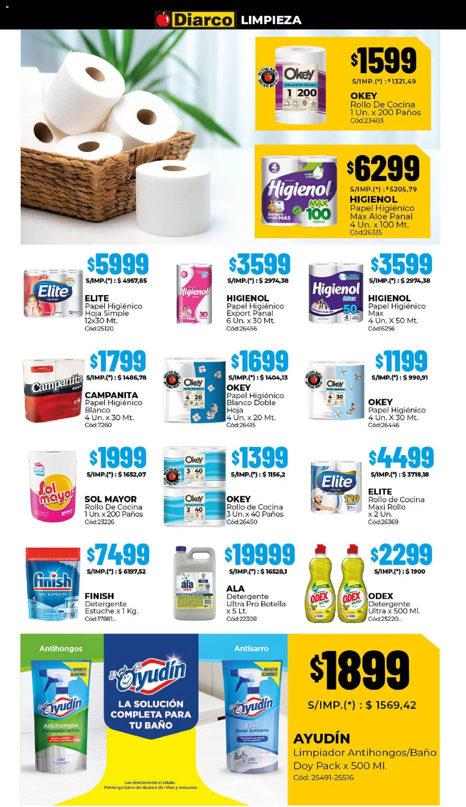 Diarco - Ofertas Sur │ válido desde el 20.04.2026 | Página: 16 | Productos: Baño, Sal, Detergente, Limpiador
