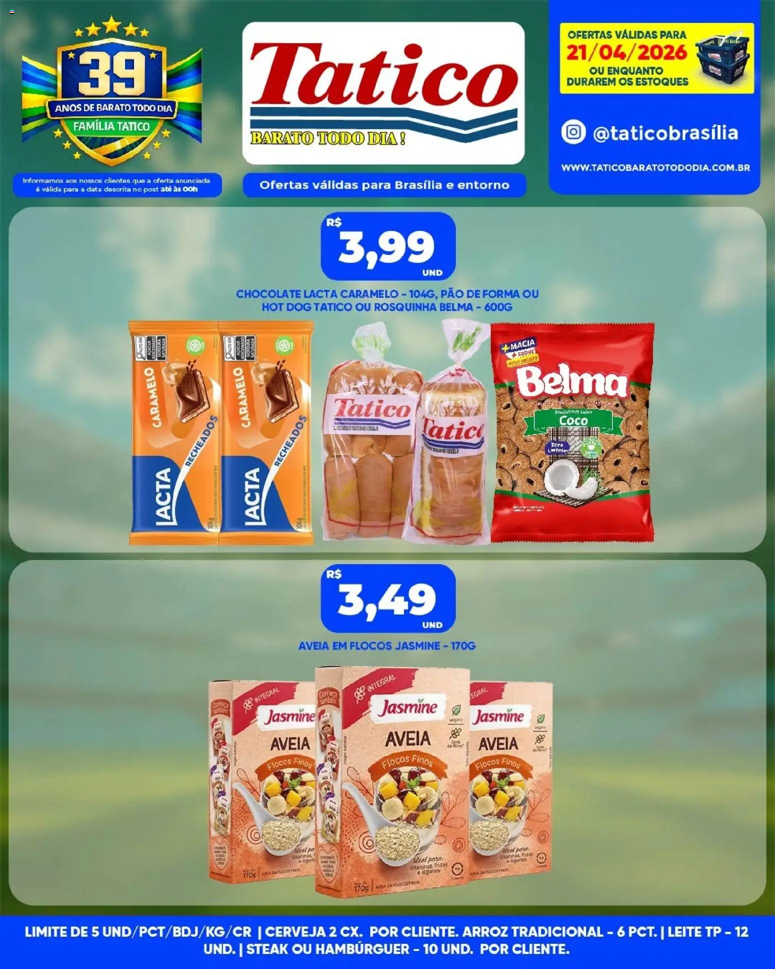 Tatico Folheto - válido de 21.04.2026 | Página: 4 | Produtos: Coco, Leite, Pão de forma, Flocos
