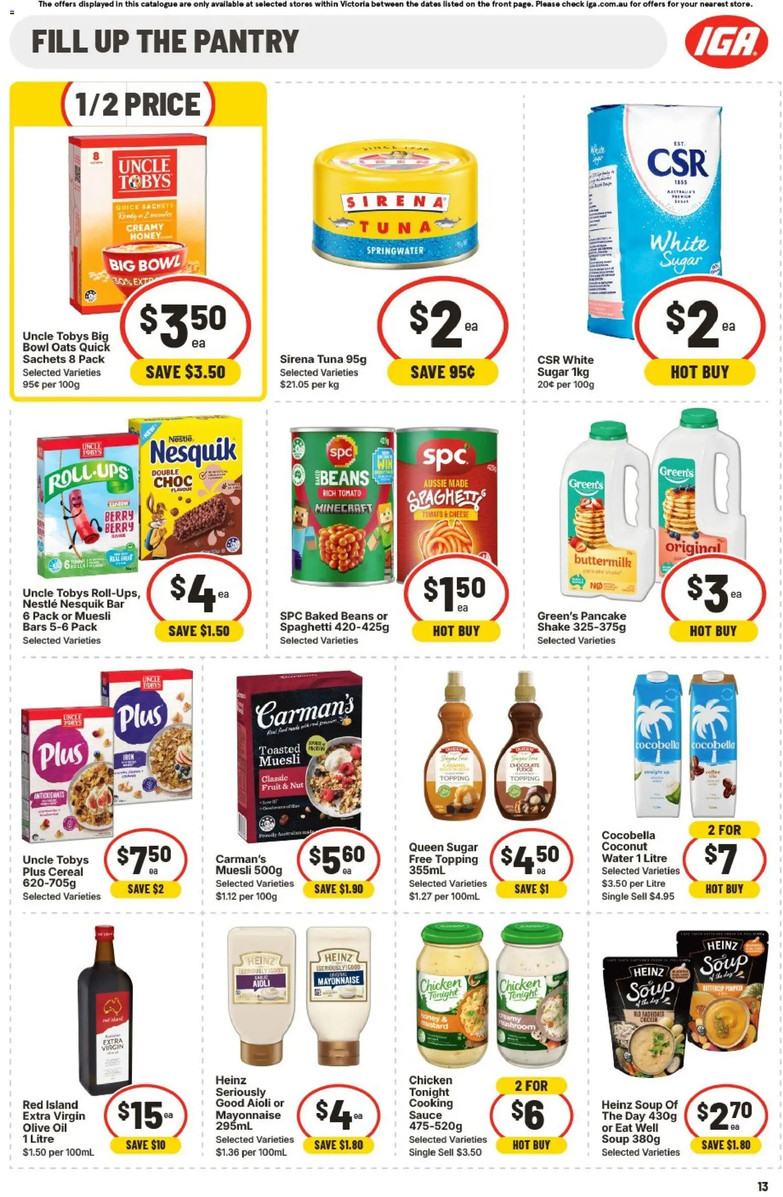 IGA catalogue - valid from 27/07/2026 | Page: 19 | Products: Oil, Honey, Mayonnaise, Sugar