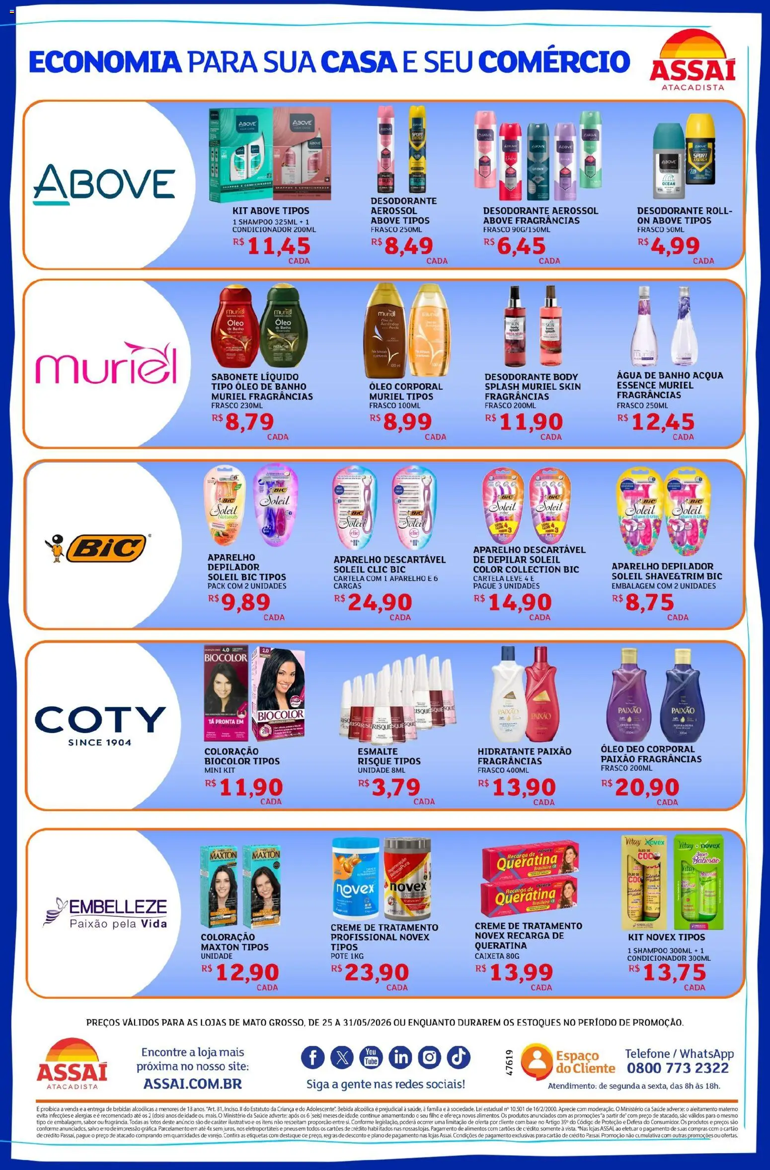 Assaí Atacadista Folheto - válido de 25.05.2026 | Página: 3 | Produtos: Shampoo, Pneus, Sabonete, Telefone