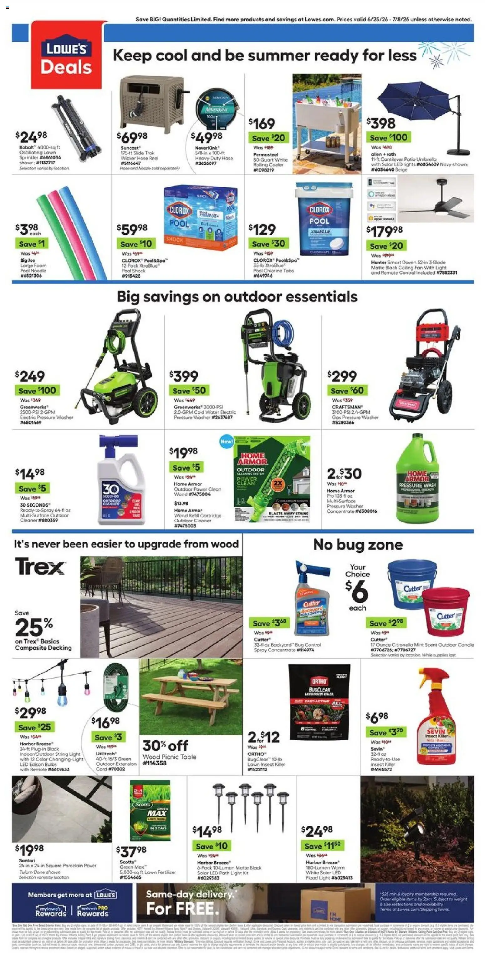 Lowe's Weekly Ad - valid from 06/25/2026 | Page: 2 | Products: Table, Cutter, Weight, Fan