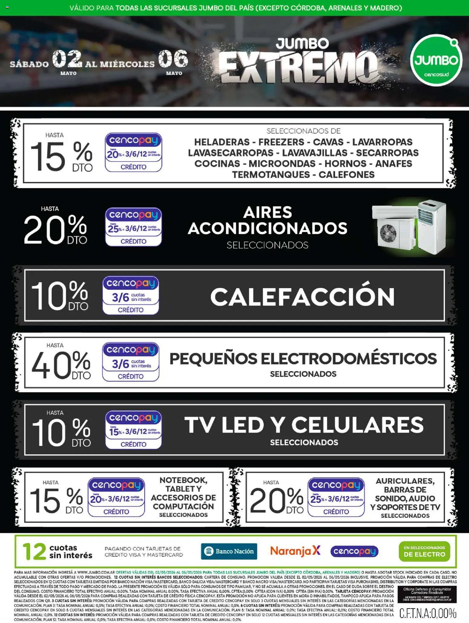 Jumbo - Ofertas | Electro y Hogar │ válido desde el 02.05.2026 | Página: 1 | Productos: Audio, Lavavajillas, Sobre, Lavarropas