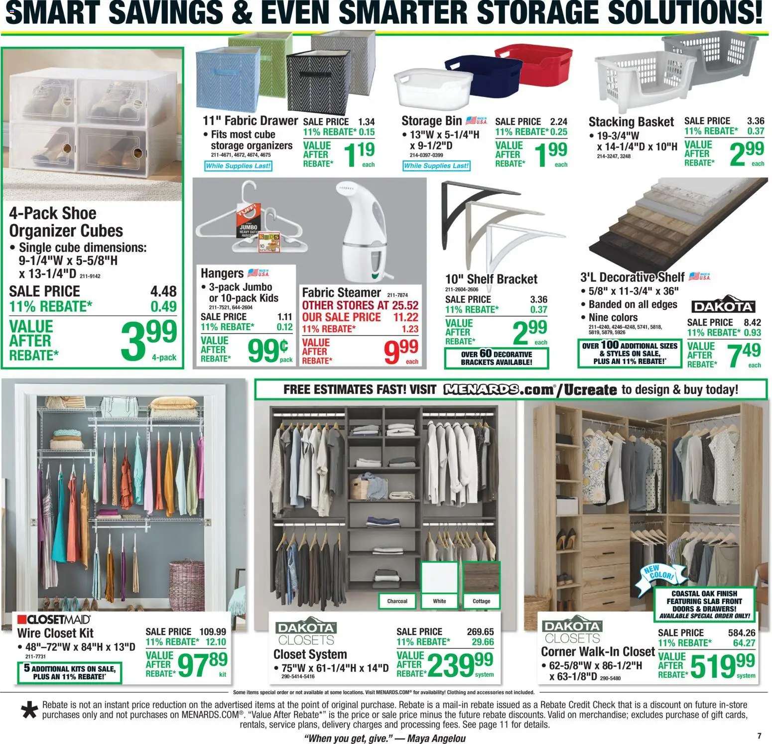 Menards - Weekly Ad - valid from 08/19/2026 | Page: 16 | Products: Shelf, Charcoal, Doors, Wire