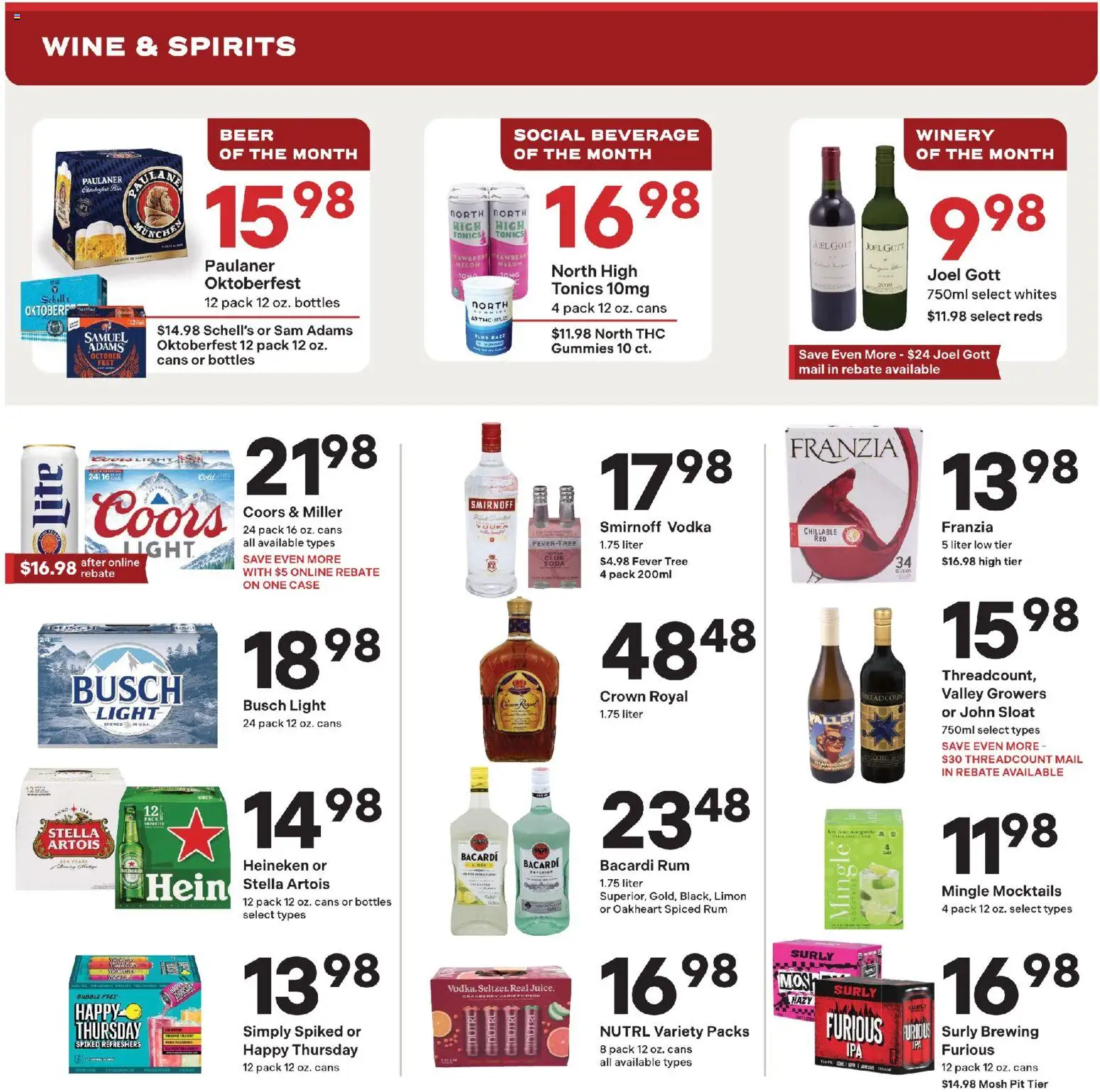 Coborn's Liquor Ad - valid from 09/23/2026 | Page: 1 | Products: Wine, Heineken, Case, Rum