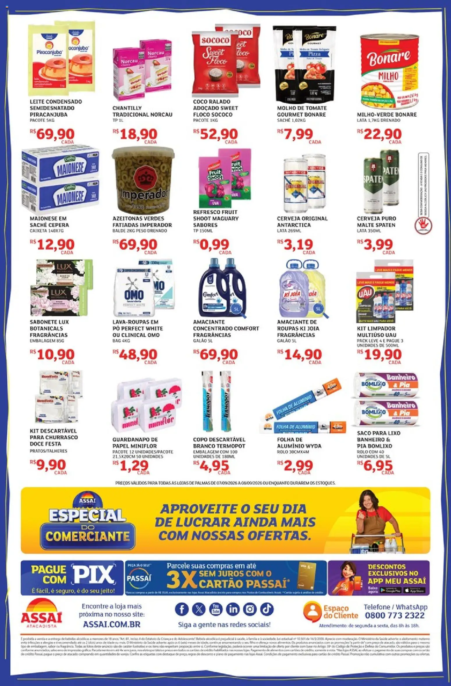 Assaí Atacadista Folheto - válido de 07/09/2026 | Página: 2 | Produtos: Coco, Leite, Milho, Chantilly