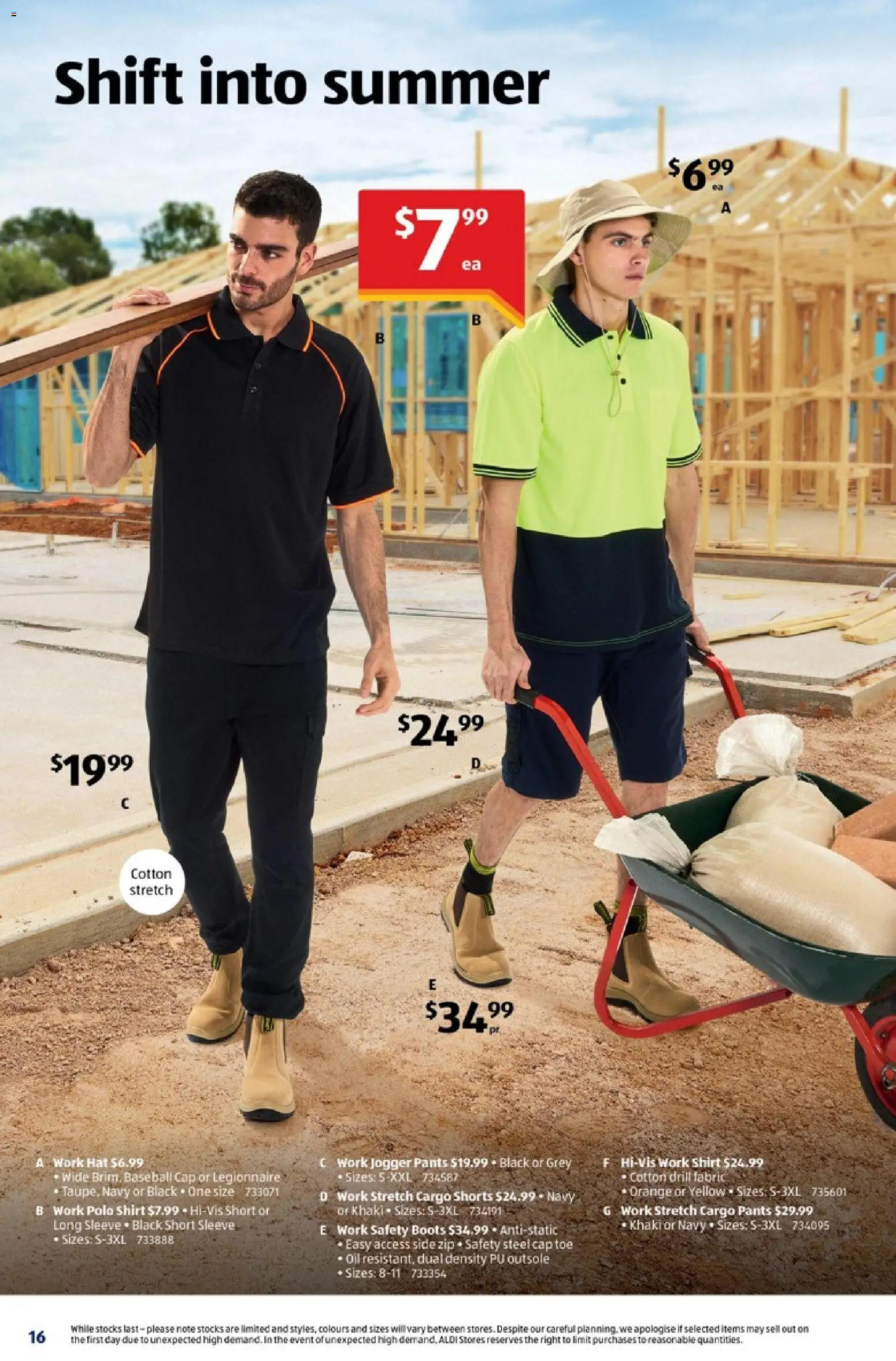 Aldi catalogue - valid from 22/09/2026 | Page: 16 | Products: Shirt, Shorts, Boots, Hat