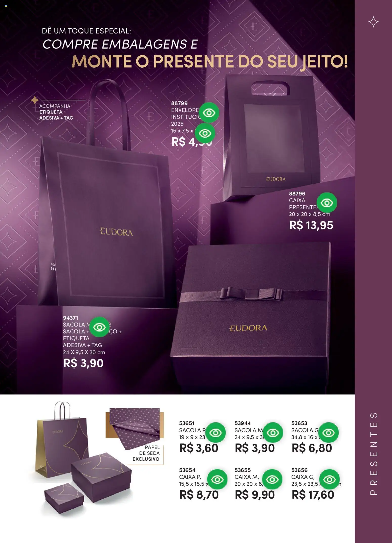 Eudora Folheto - válido de 01.04.2026 | Página: 65 | Produtos: Caixa, Envelope