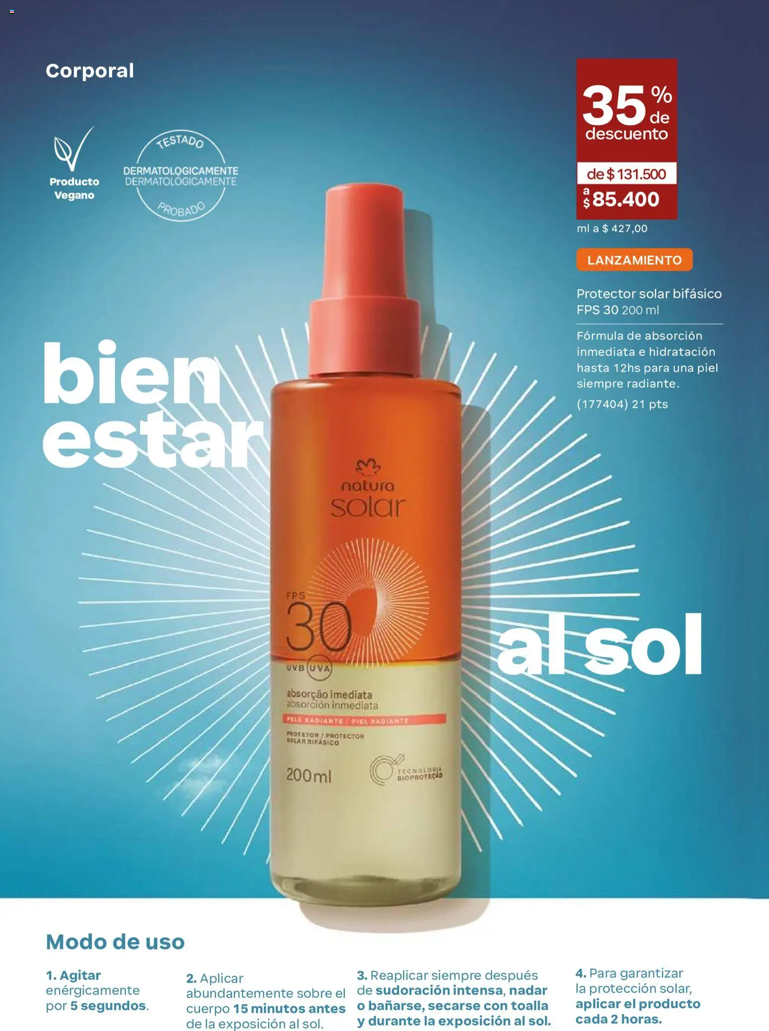 Natura revista - valida desde el 11.06.2026 | Página: 126 | Productos: Sobre, Toalla, Protector solar