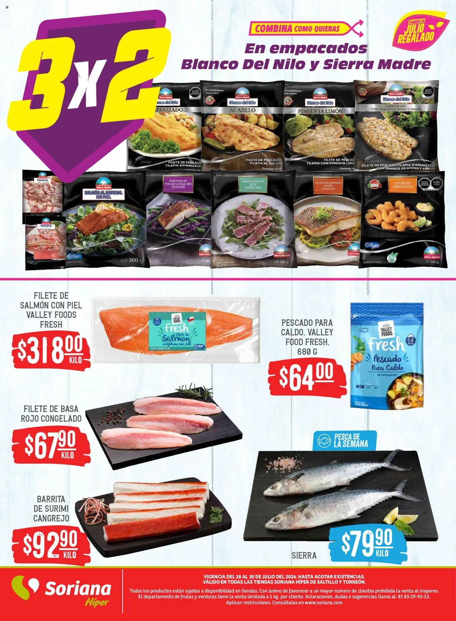 Nuevas ofertas de Soriana válidas en toda la República Mexicana desde el 28/07/2026. ¡Encuentra las mejores ofertas en Soriana Martes y Miércoles del Campo Híper: Saltillo y Torreón! | Página: 5