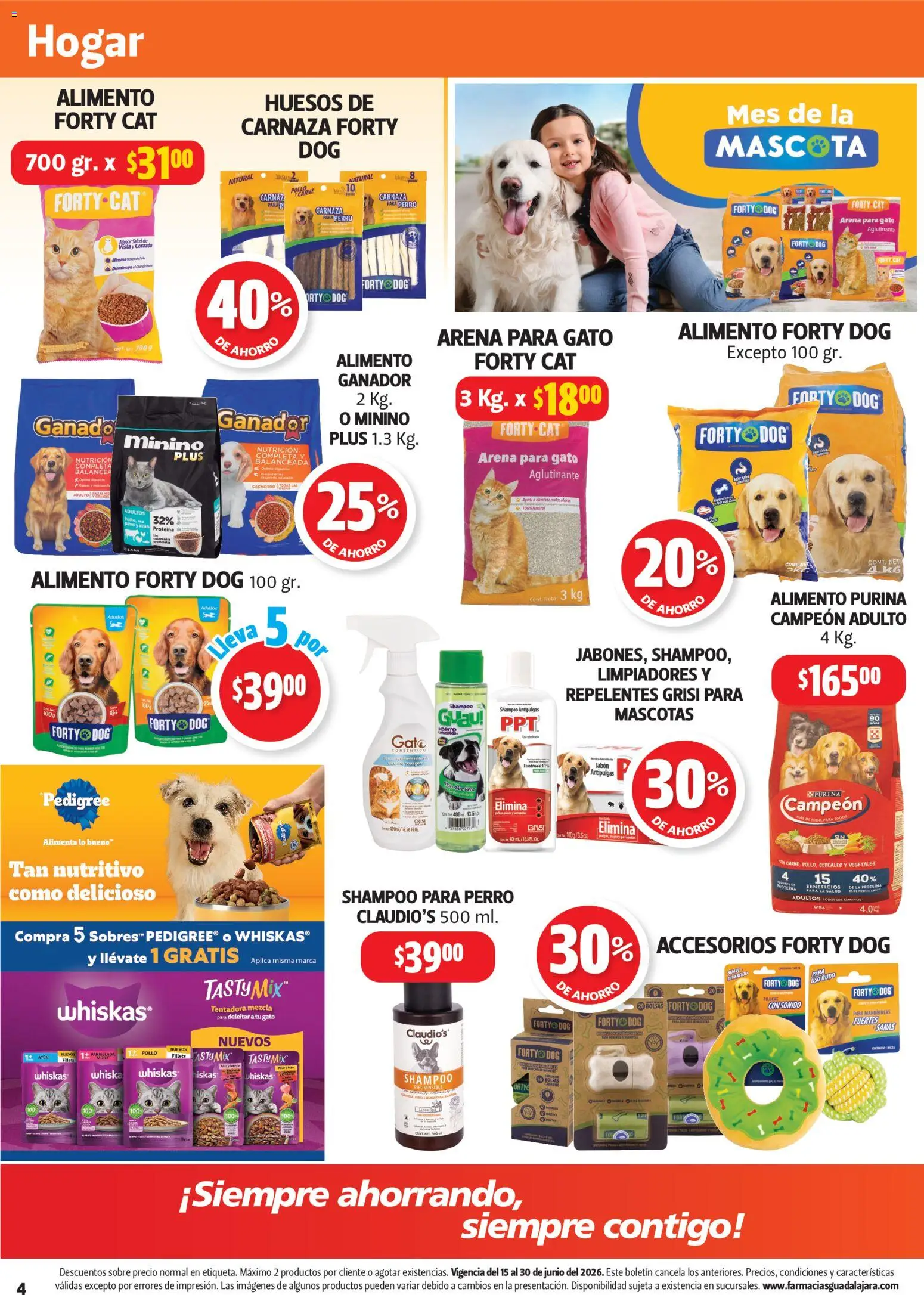 Nuevas ofertas de Farmacia Guadalajara válidas en toda la República Mexicana desde el 15.06.2026. ¡Encuentra las mejores ofertas en Farmacia Guadalajara catálogo! | Página: 4 | Productos: Pollo, Cereales, Sobre, Jabón