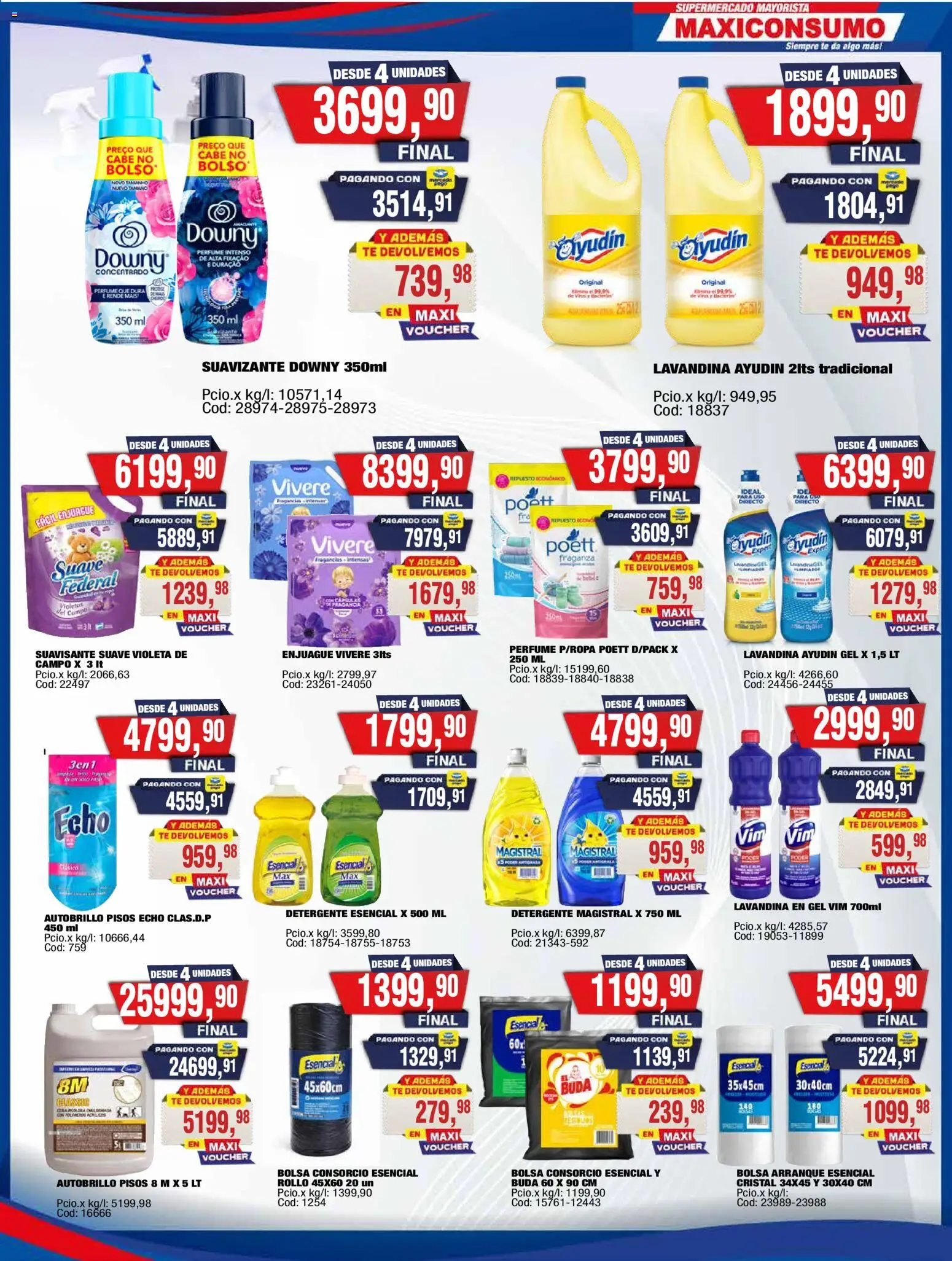 Maxiconsumo - Ofertas │ válido desde el 28/09/2026 | Página: 25 | Productos: Lavandina, Bolso, Té, Suavizante