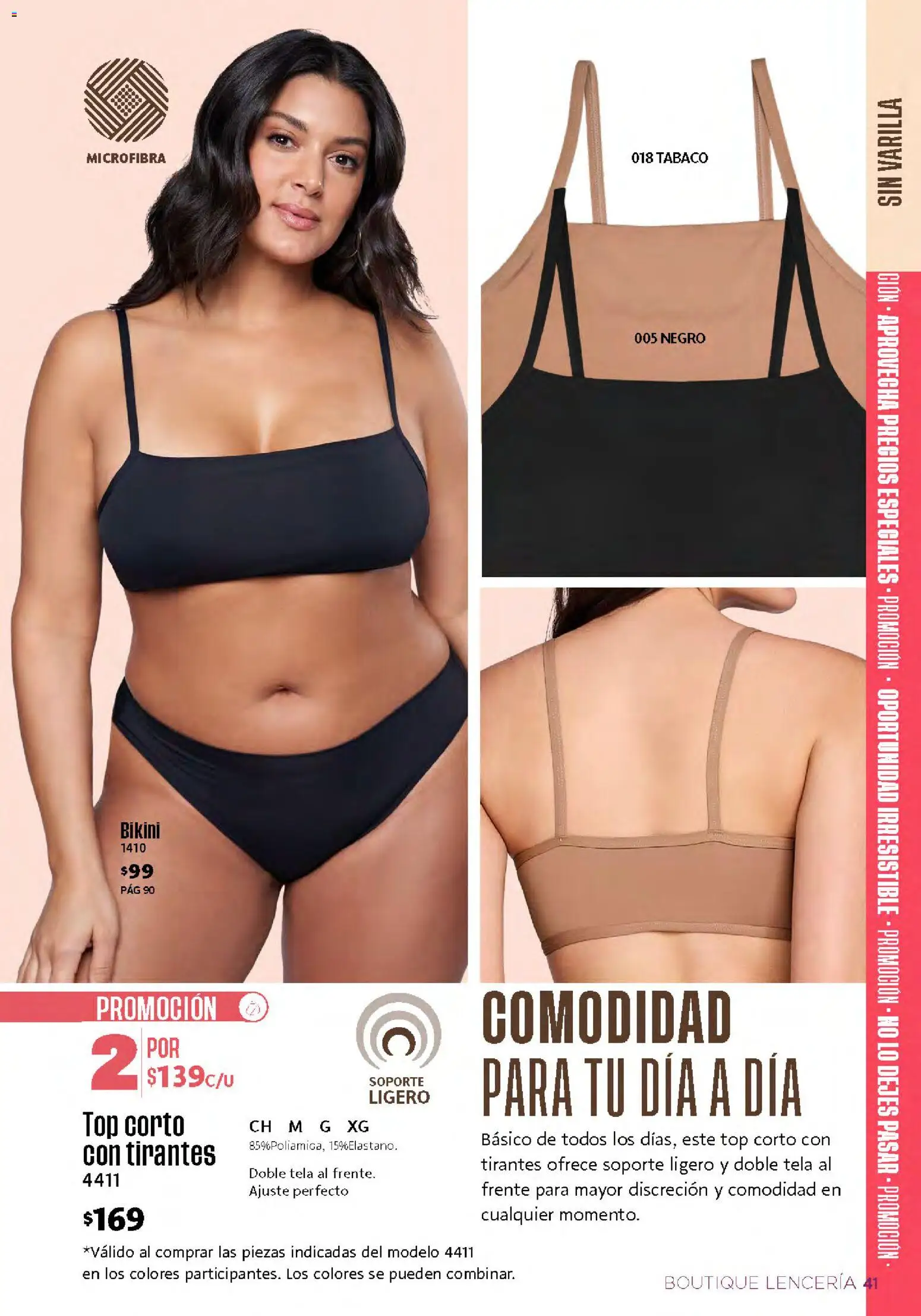 Nuevas ofertas de Ilusión válidas en toda la República Mexicana desde el 01/09/2026. ¡Encuentra las mejores ofertas en Ilusión catálogo Otoño! | Página: 43 | Productos: Top, Tirantes, Lenceria, Bikini