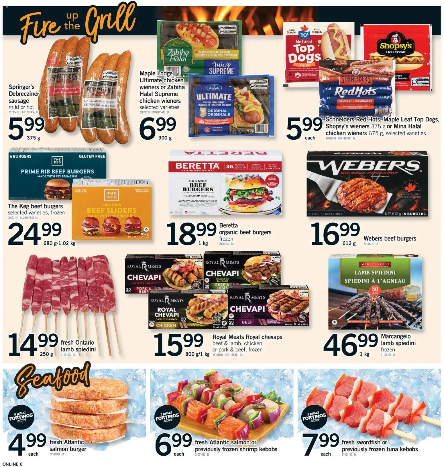 Fortinos flyer valid from Aug 6, 2026 | Page: 6 | Products: Beef, Chicken, Pork