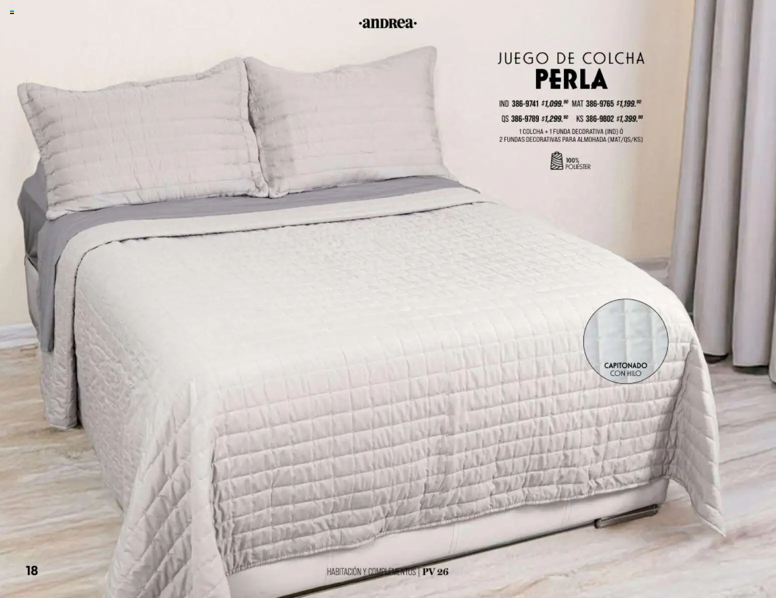 Nuevas ofertas de Andrea válidas en toda la República Mexicana desde el 25/01/2026. ¡Encuentra las mejores ofertas en Andrea catálogo Home! | Página: 18 | Productos: Juego, Funda, Almohada