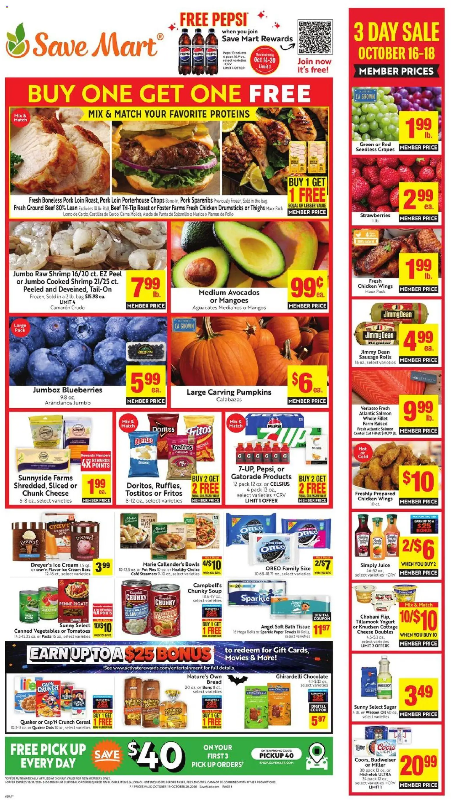Save Mart Wednesday, October 14