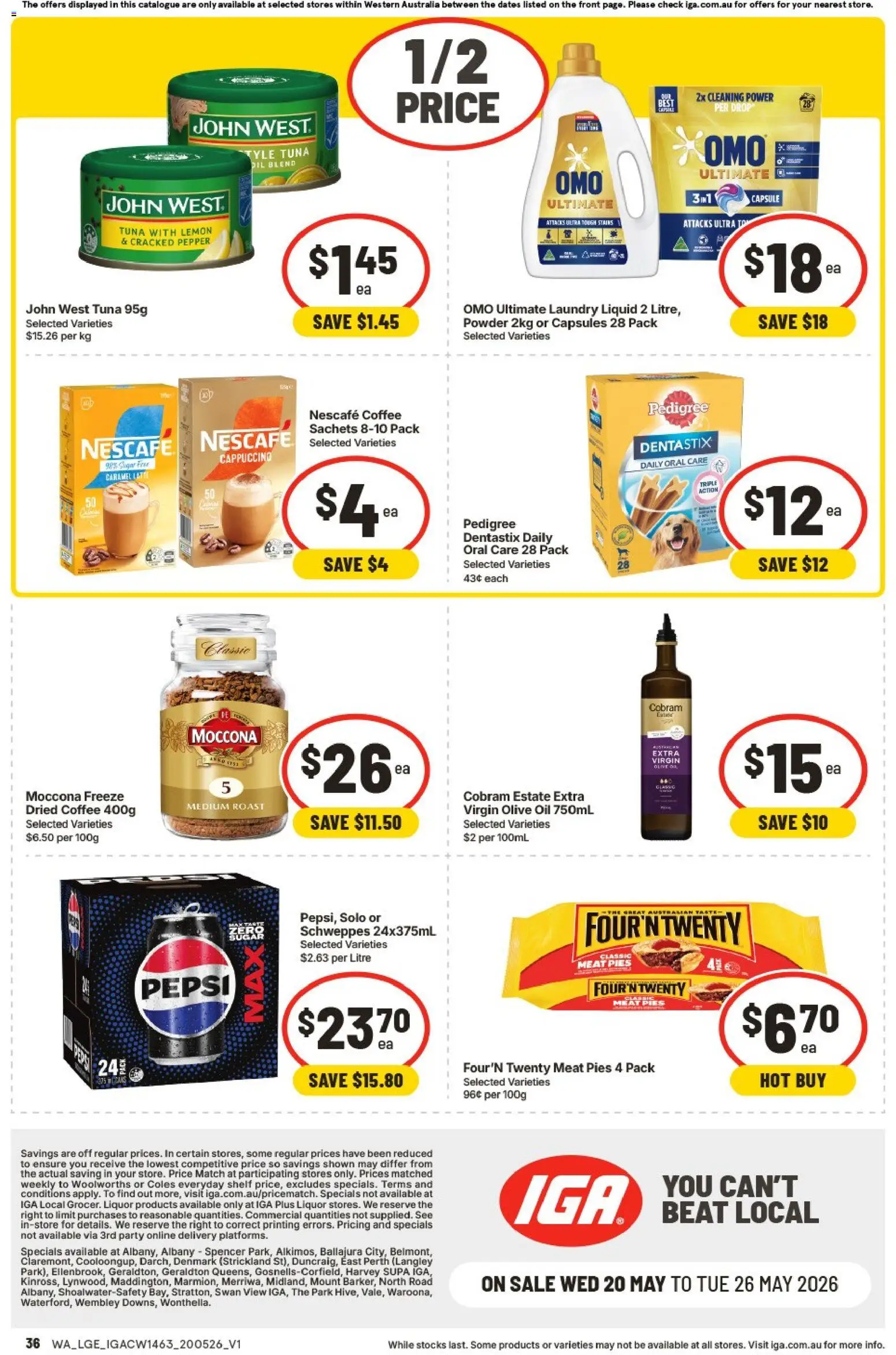 IGA catalogue - valid from 20.05.2026 | Page: 4 | Products: Shelf, Powder, Tuna, Nescafe