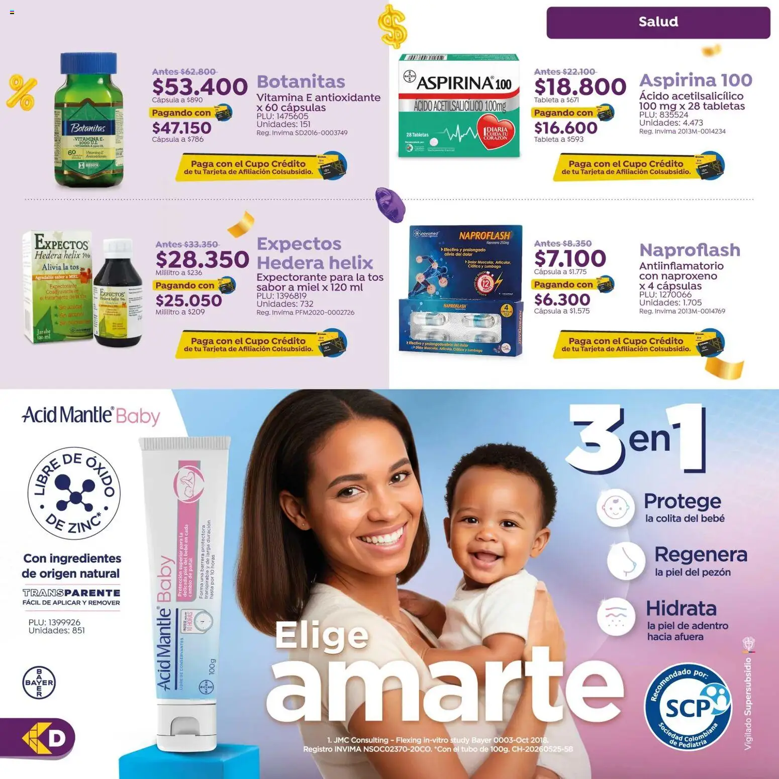 Colsubsidio revista - valida desde el 15/09/2026 | Página: 5 | Productos: Ingredientes, Tableta, Antiinflamatorio, Cápsula
