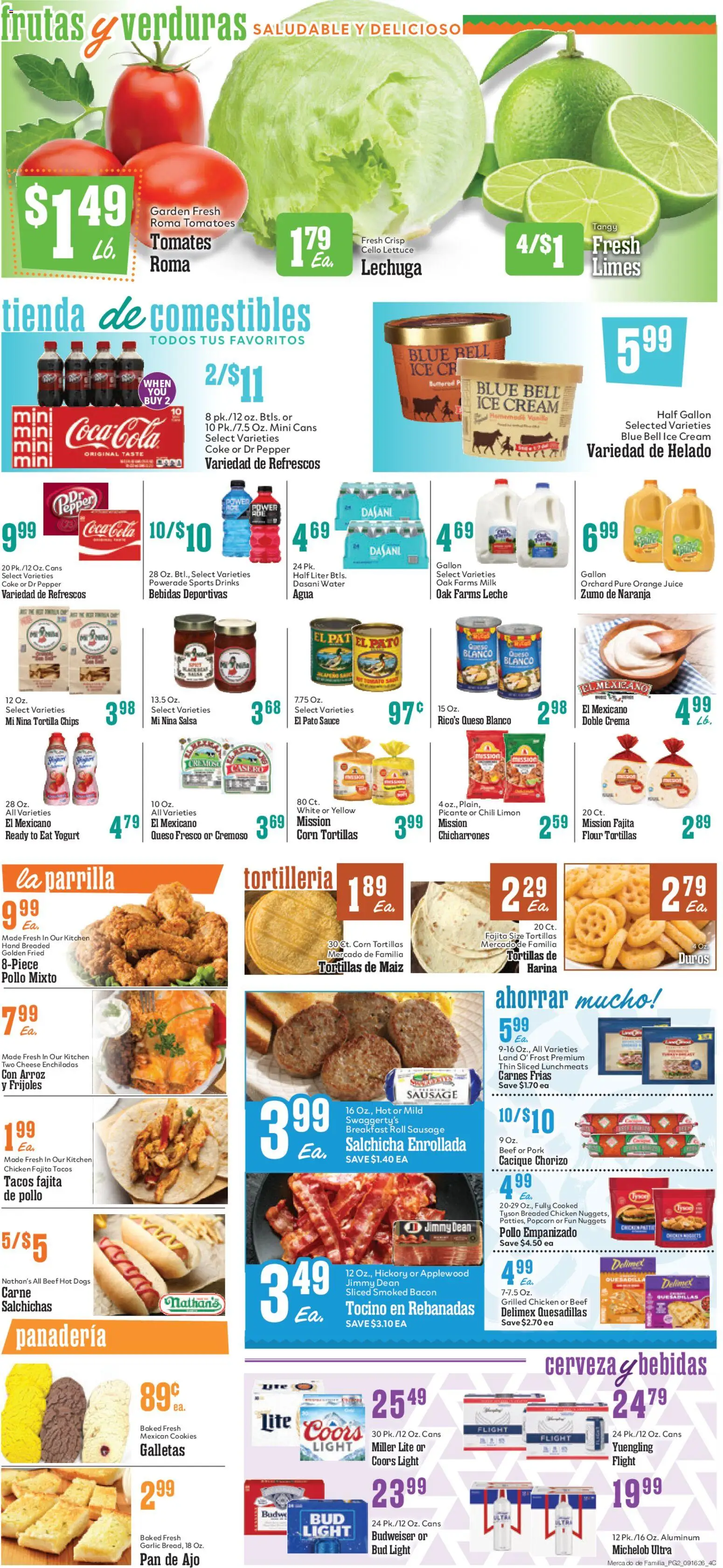 Market Basket Mercado de Familia Weekly Ad - valid from 09/16/2026 | Page: 2 | Products: Yogurt, Sauce, Ice, Vanilla