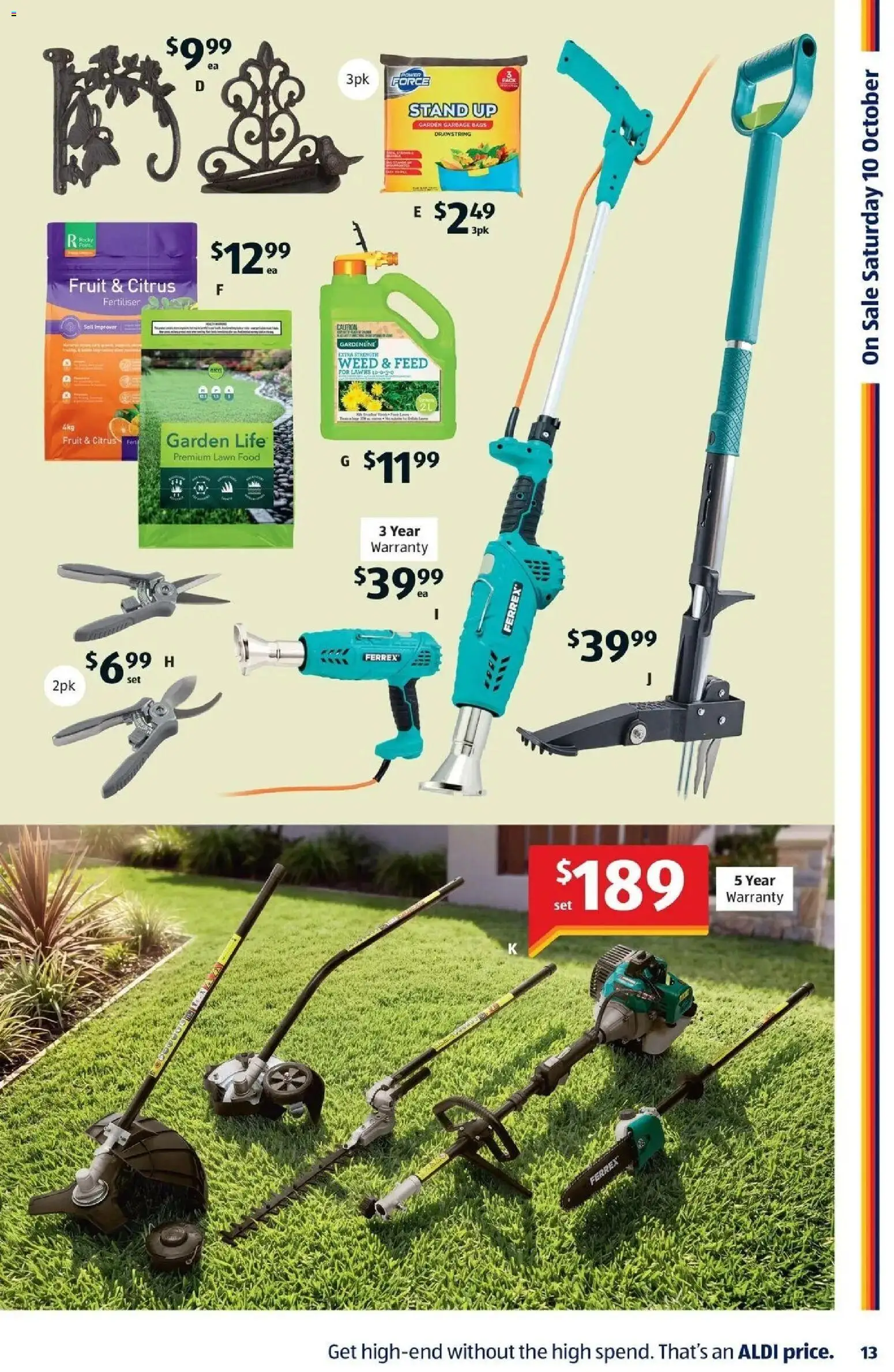Aldi catalogue - valid from 07/10/2026 | Page: 13 | Products: Weed, Bag, Tools, Citrus